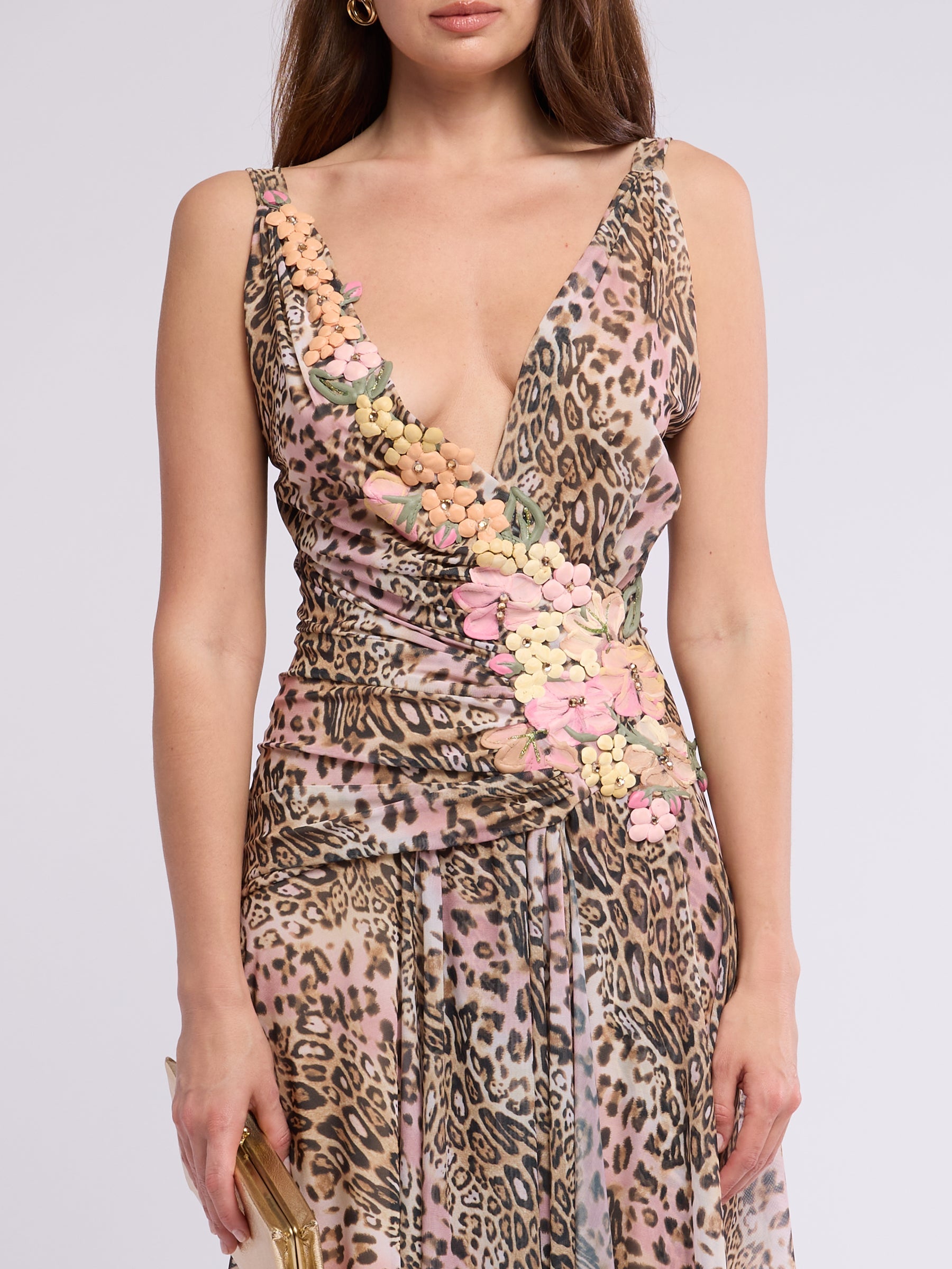 Ema Savahl Couture 2000s Leopard Mini Dress