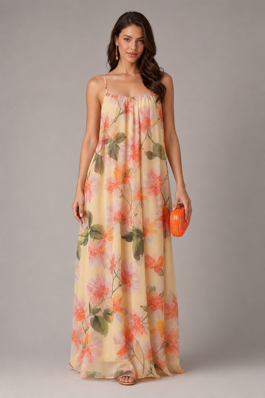 Vestido de festa estampado
