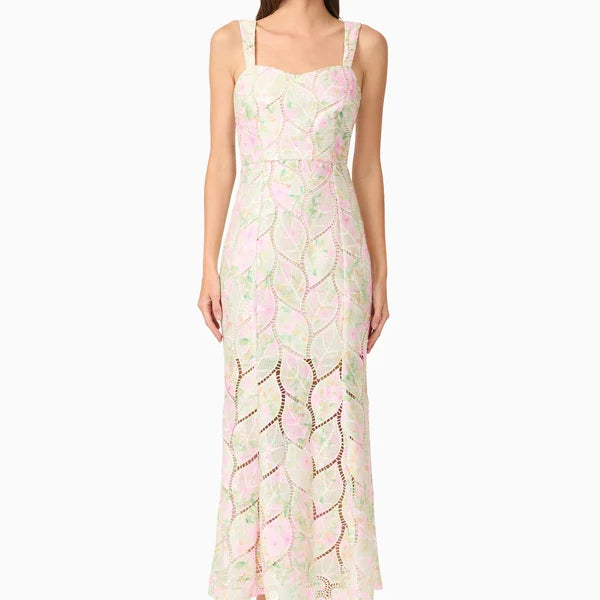 Indria Lace Maxi Dress in Floral