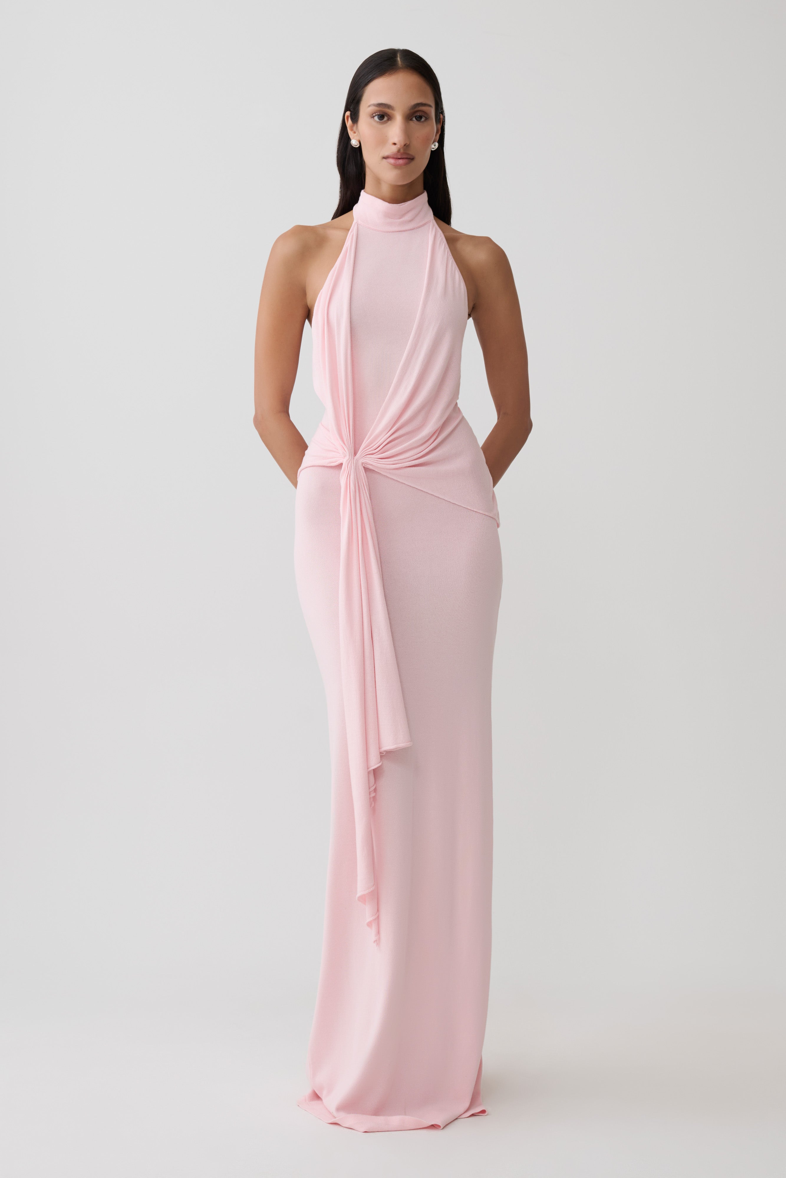 Halter Knit Maxi Dress