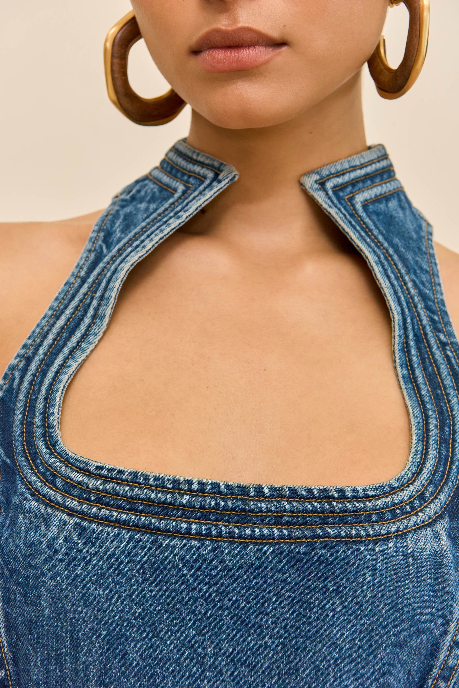 AZURA DRESS - 80S BLUE