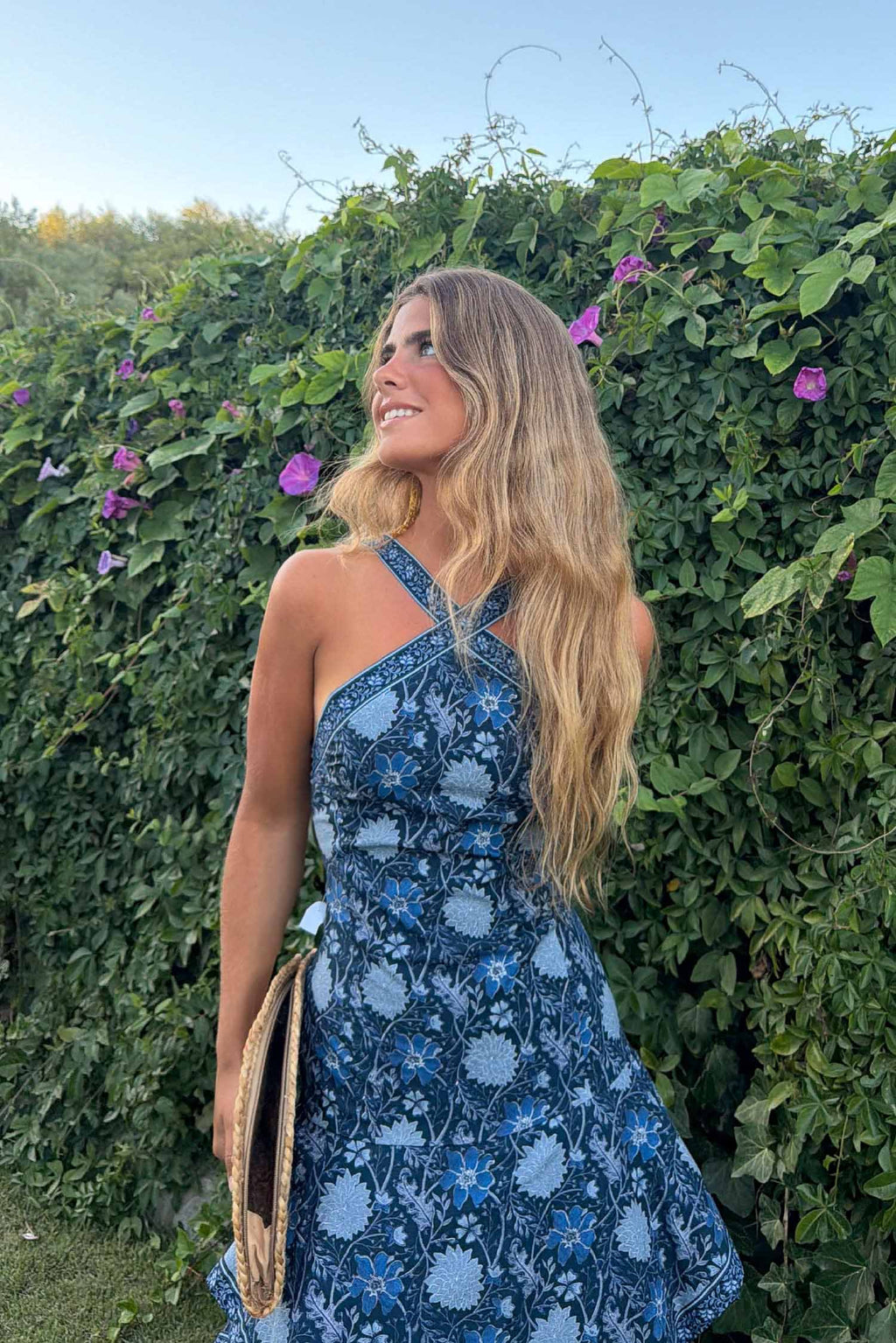 Jimena Dark Blue Verbena Dress