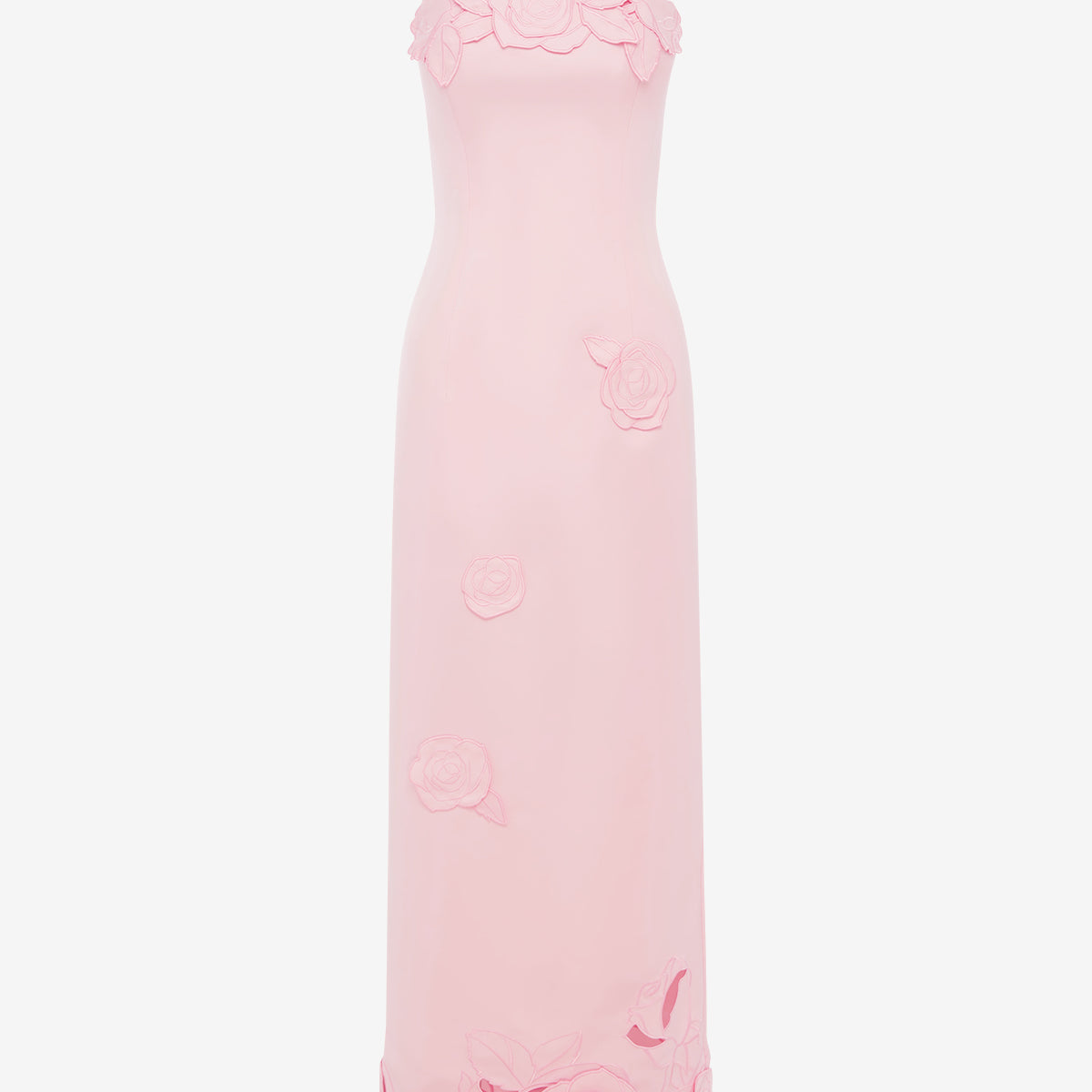 Rayna Appliqué Bustier Maxi Dress - Blush Pink