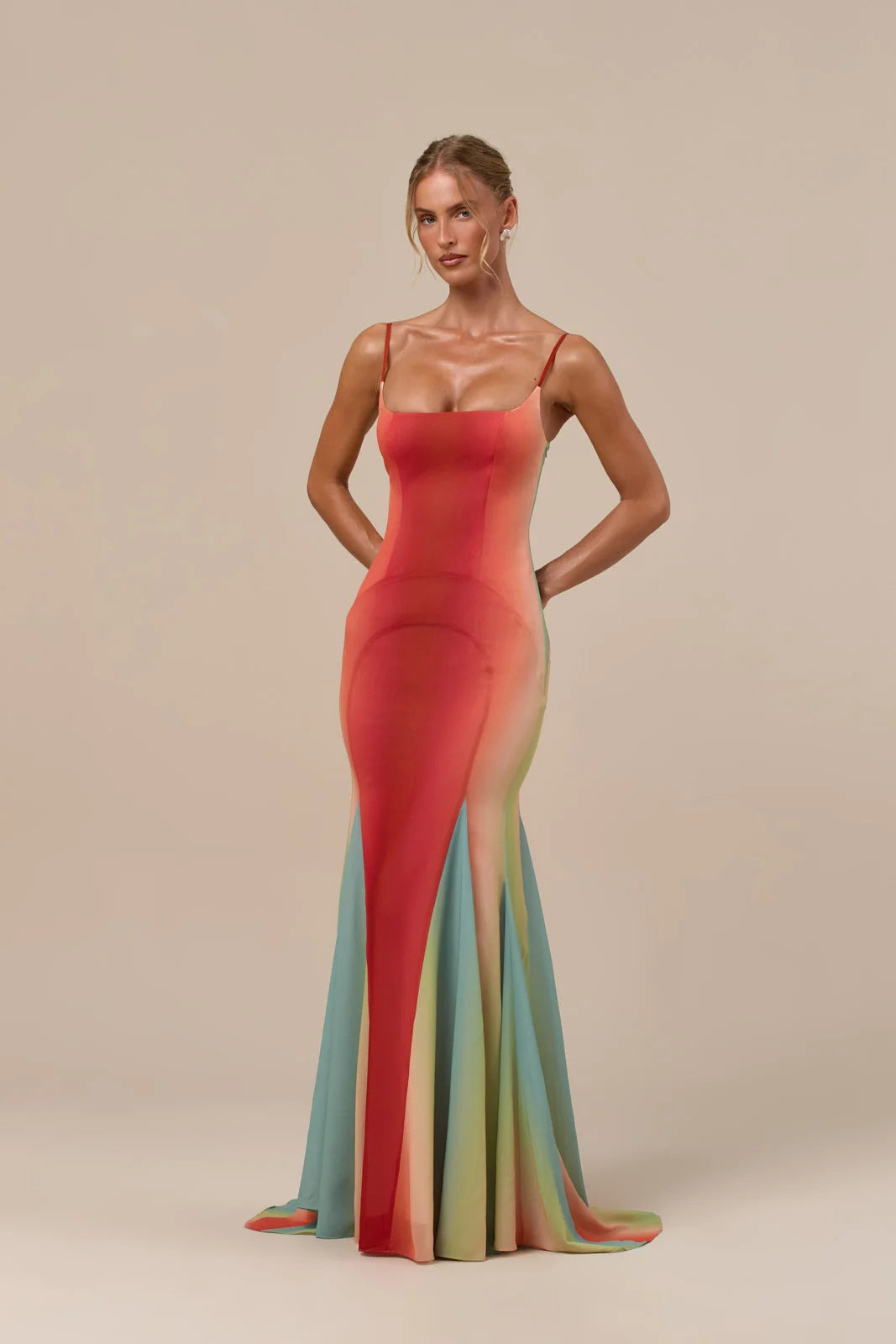 RAYNE PANELLED MAXI DRESS
