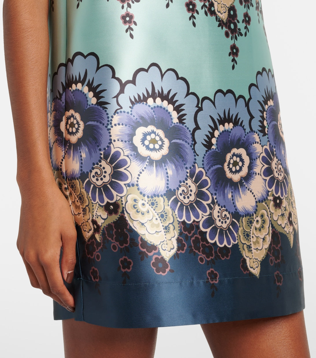 Floral satin minidress