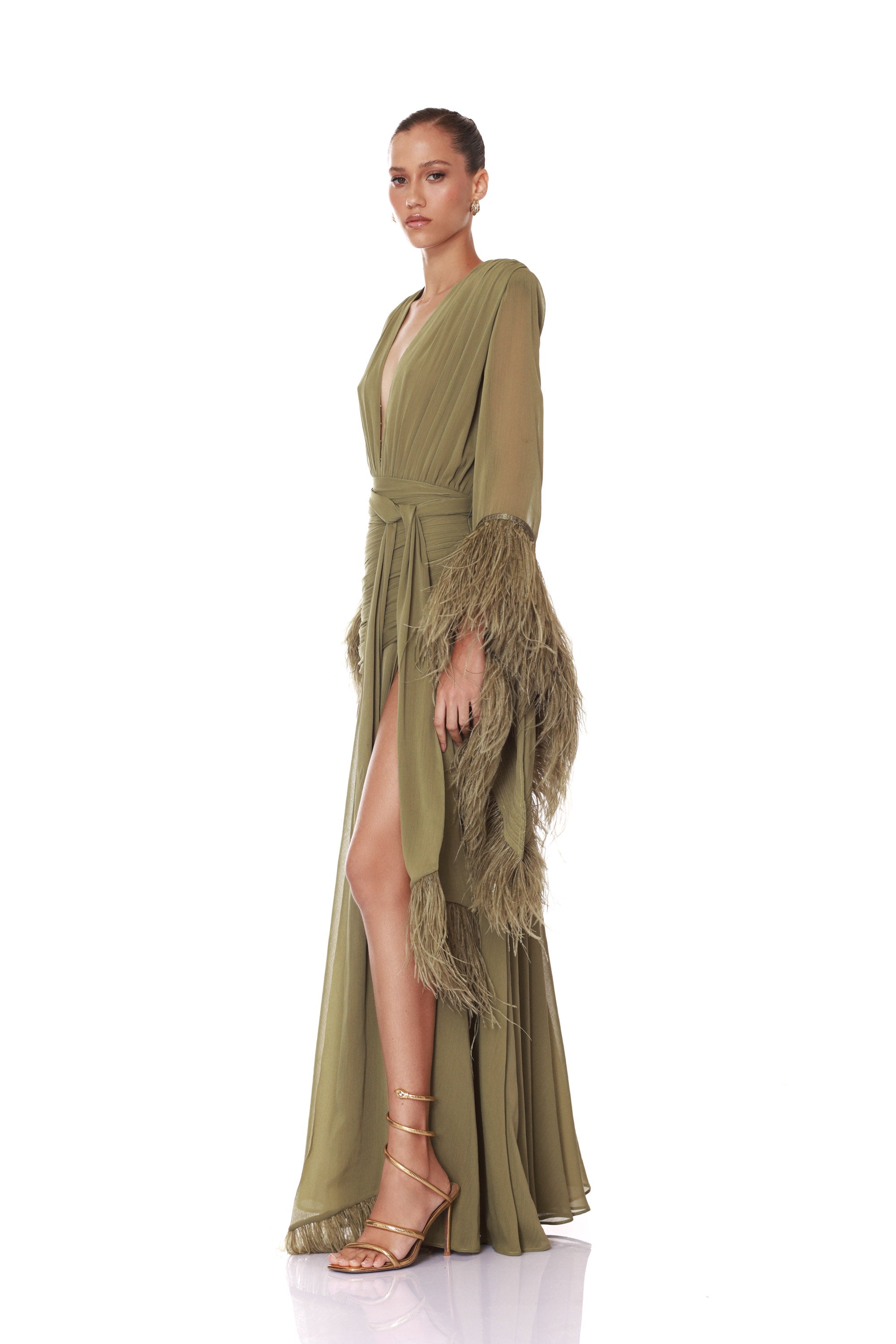 Geisha Sage Maxi Dress