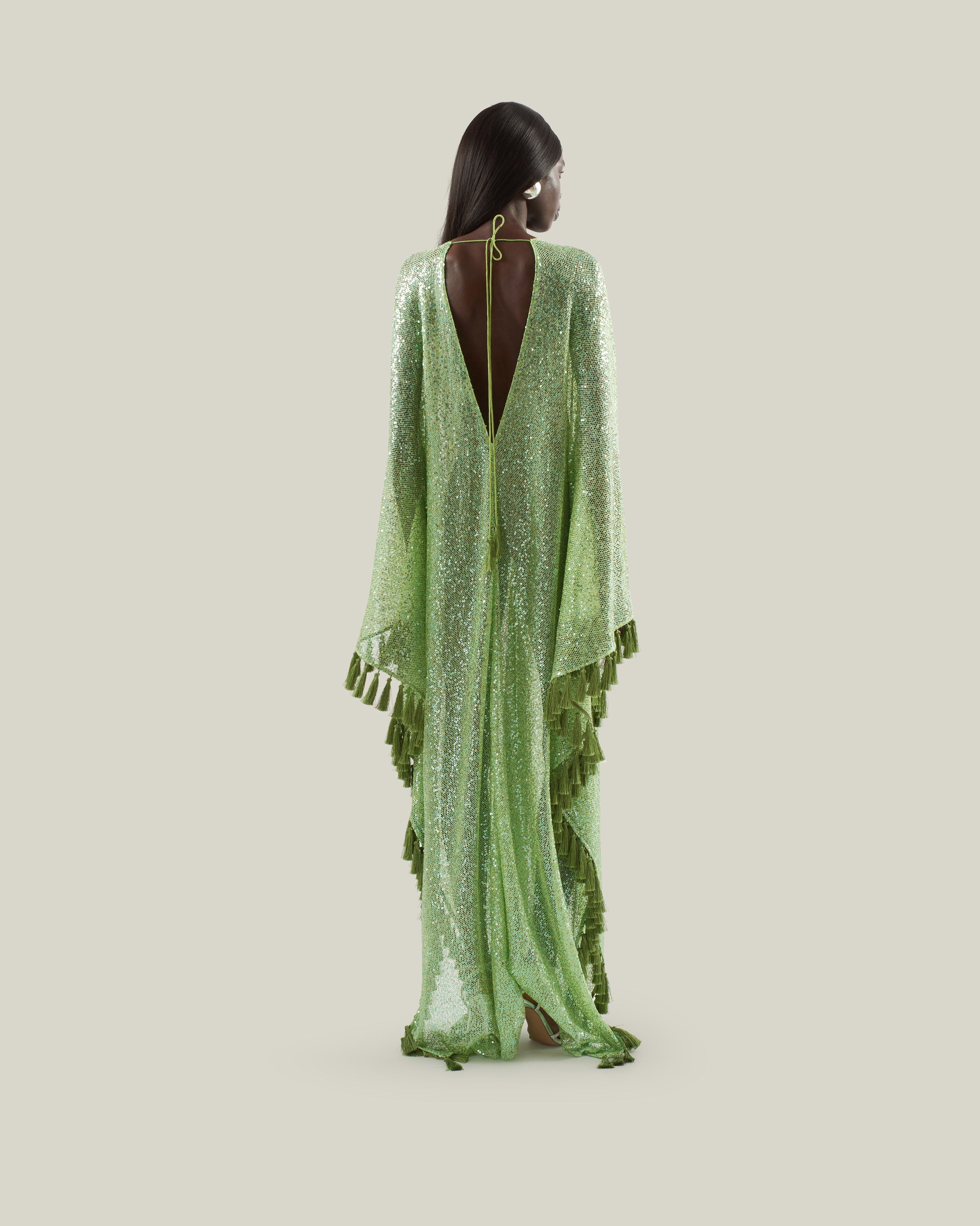 Absolutely OOO Kaftan in Acid Green