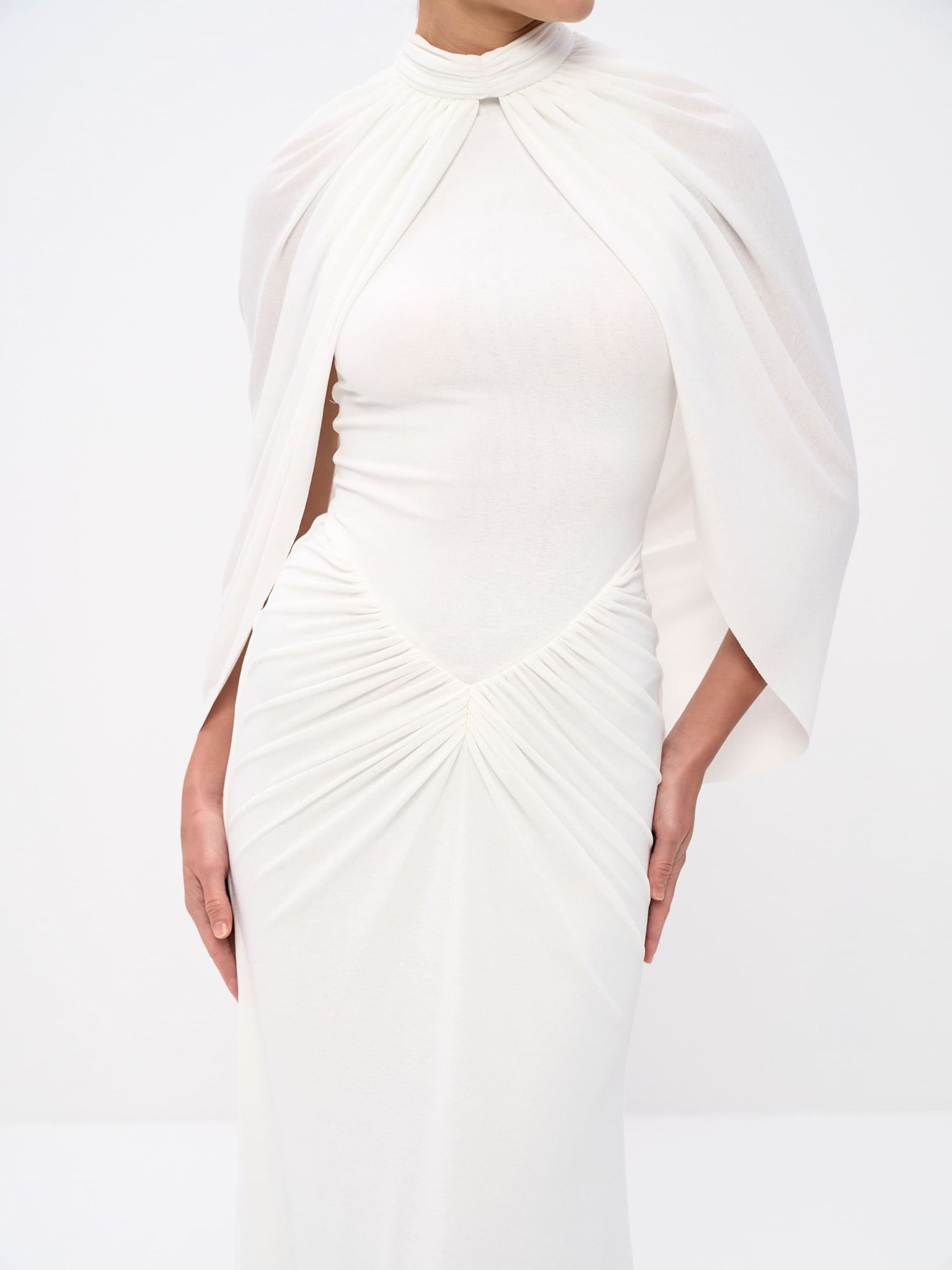 Talira Draped Dress in Cotton Jersey