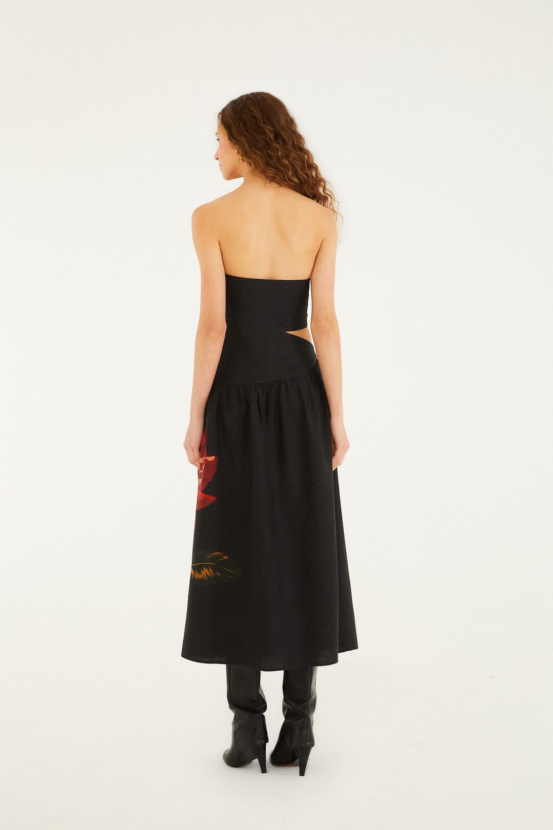 Black Rosalia Artisanal Midi Dress
