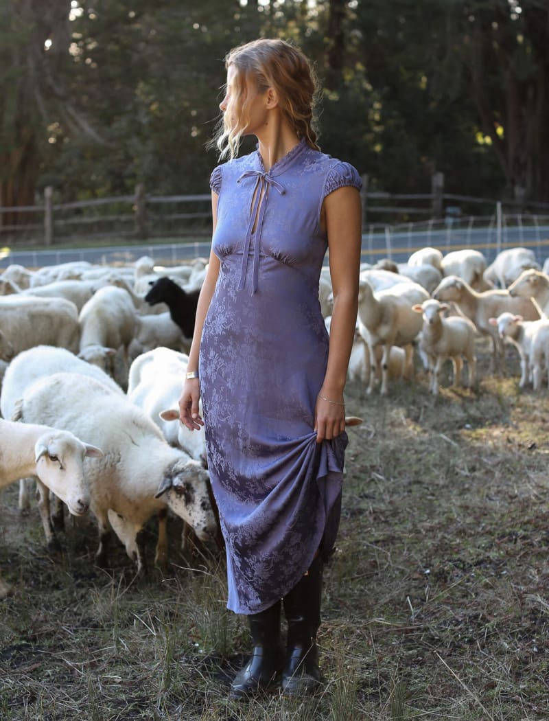 Portofino Maxi Dress | Indigo Jacquard