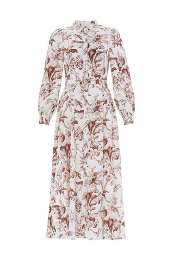 Marie Toile De Jouy Jacquard Shirt Dress