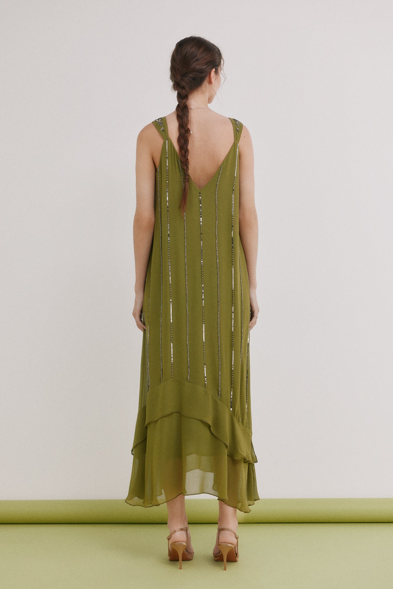 Aurore.Vestido abalorios