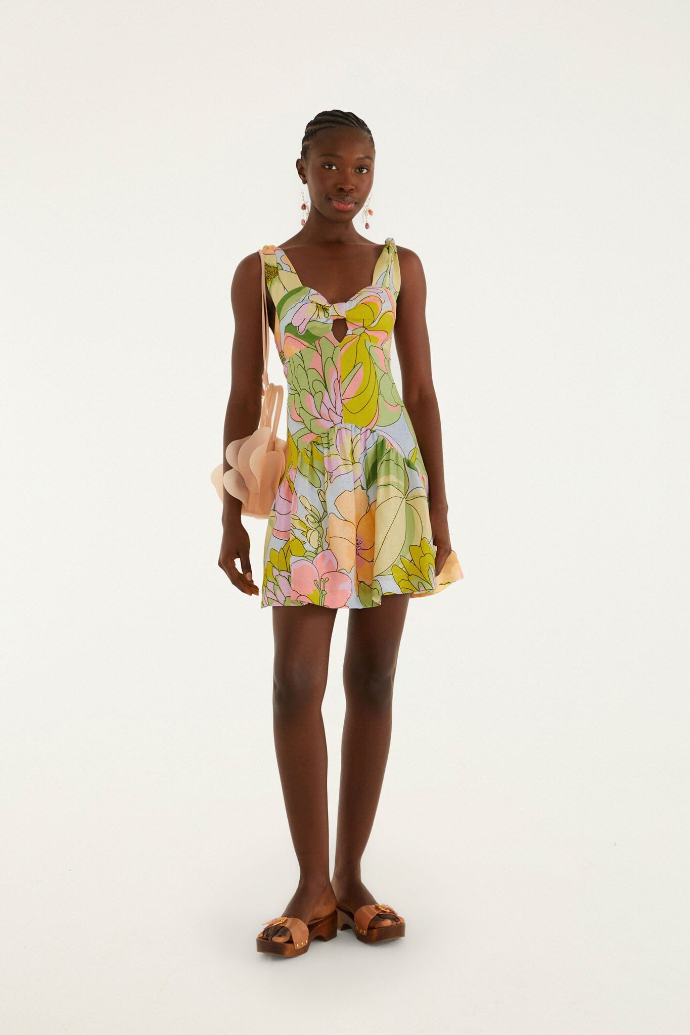 Light Blue Spring Affair Cut-Out Mini Dress