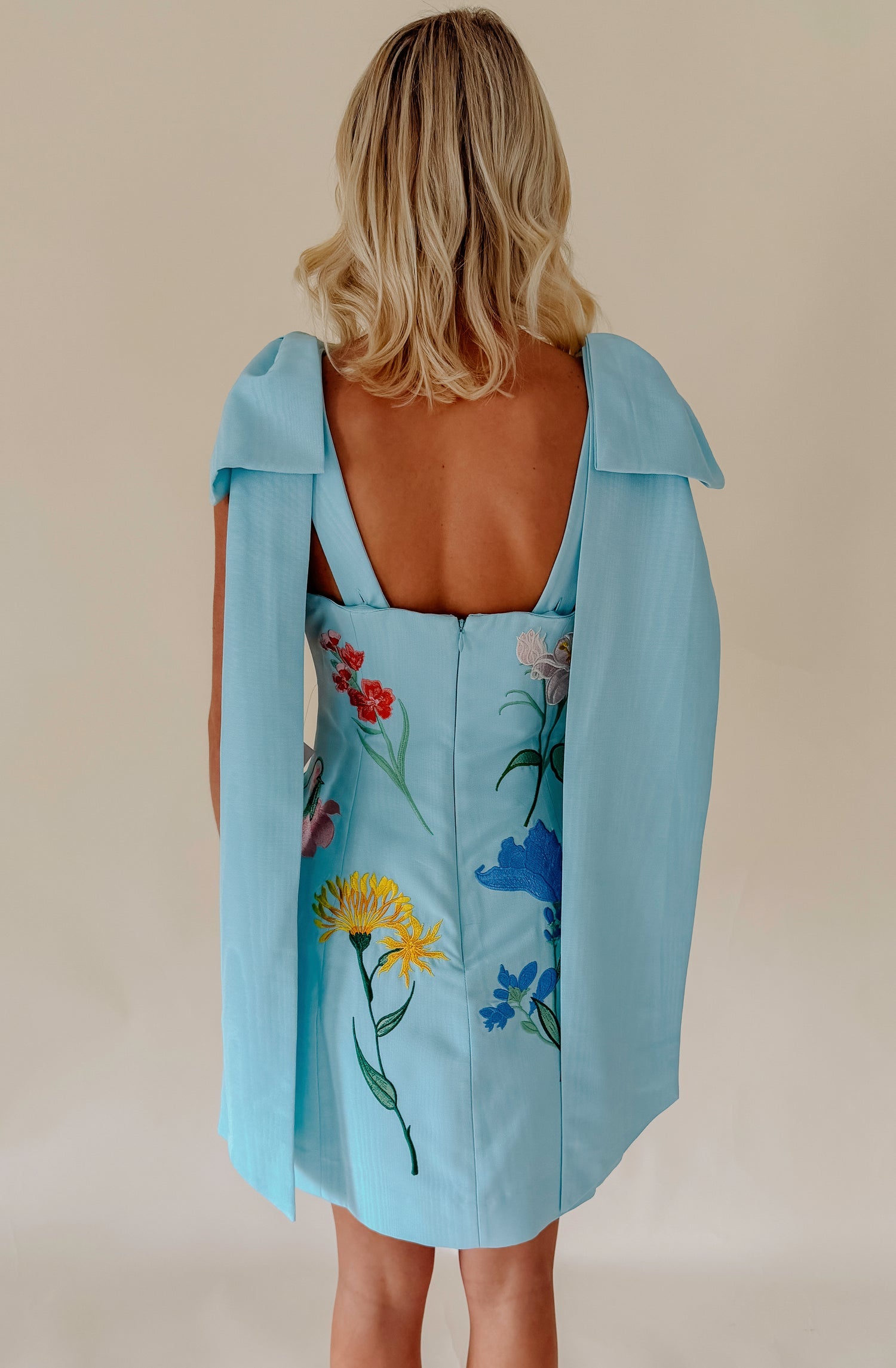 MESTIZA SAMAR MINI DRESS - Blue Waltz / 6