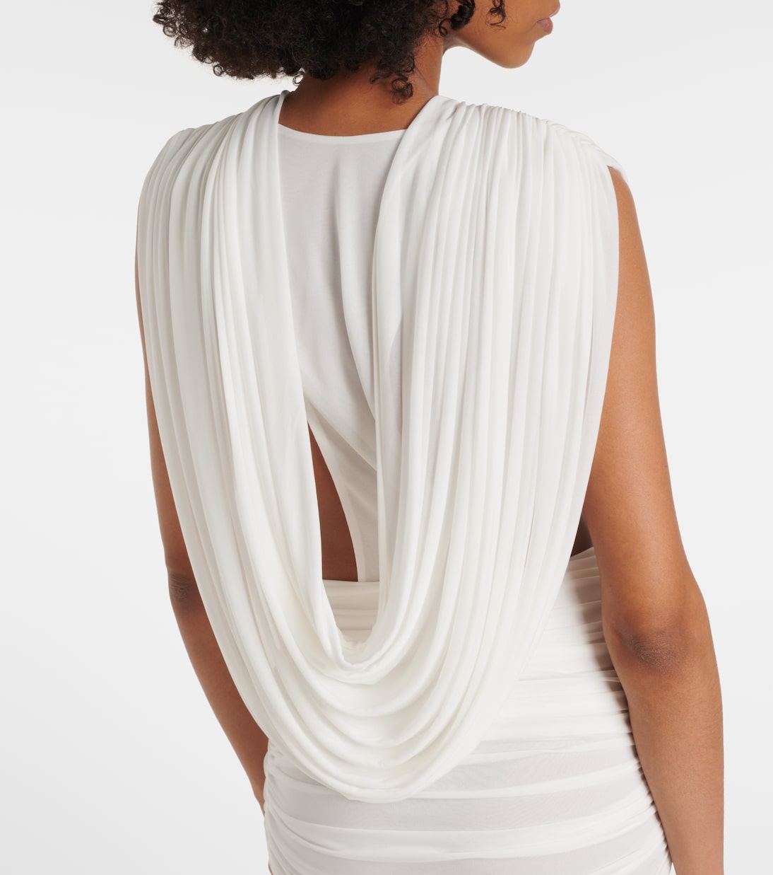 Ripple draped gown