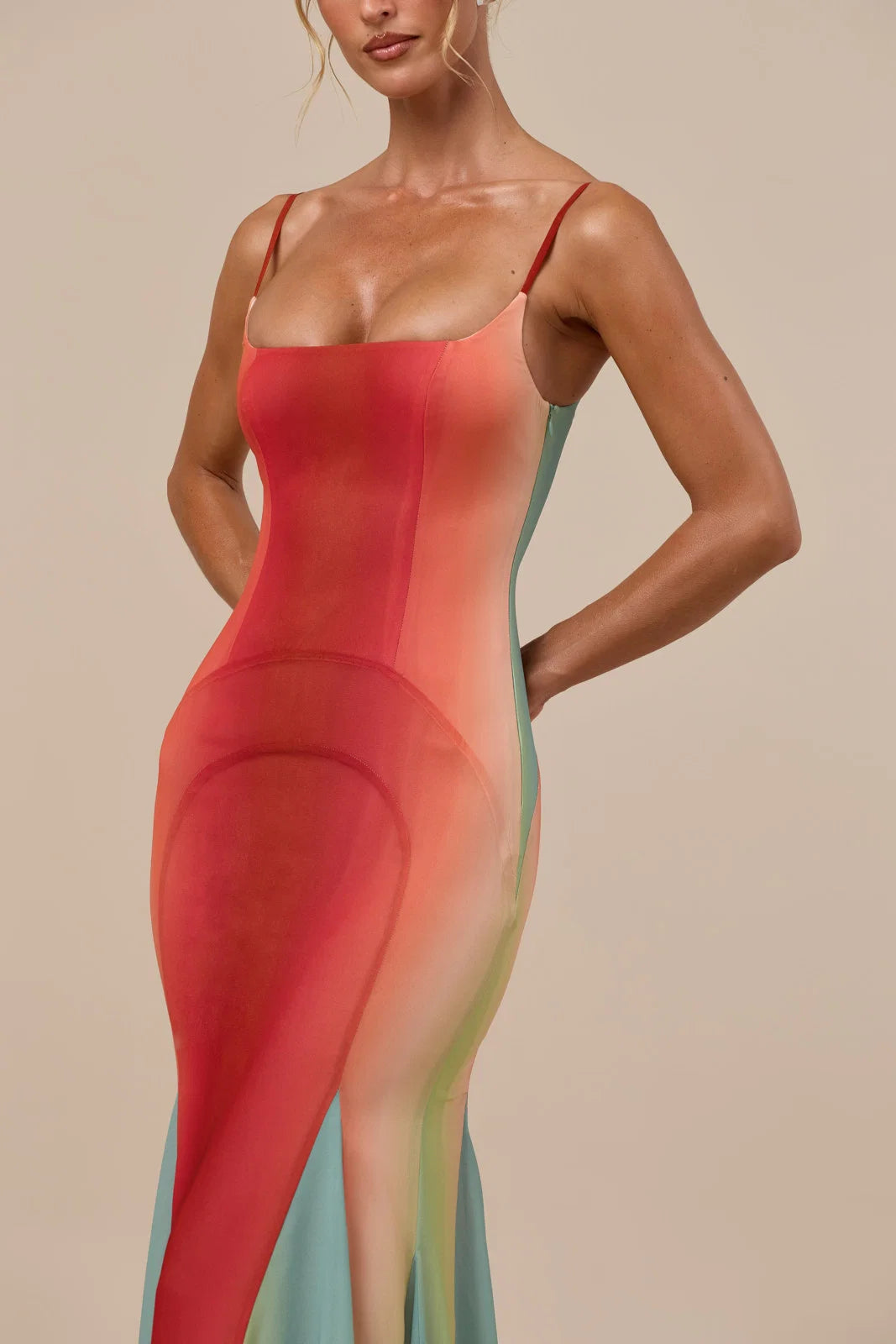 RAYNE PANELLED MAXI DRESS