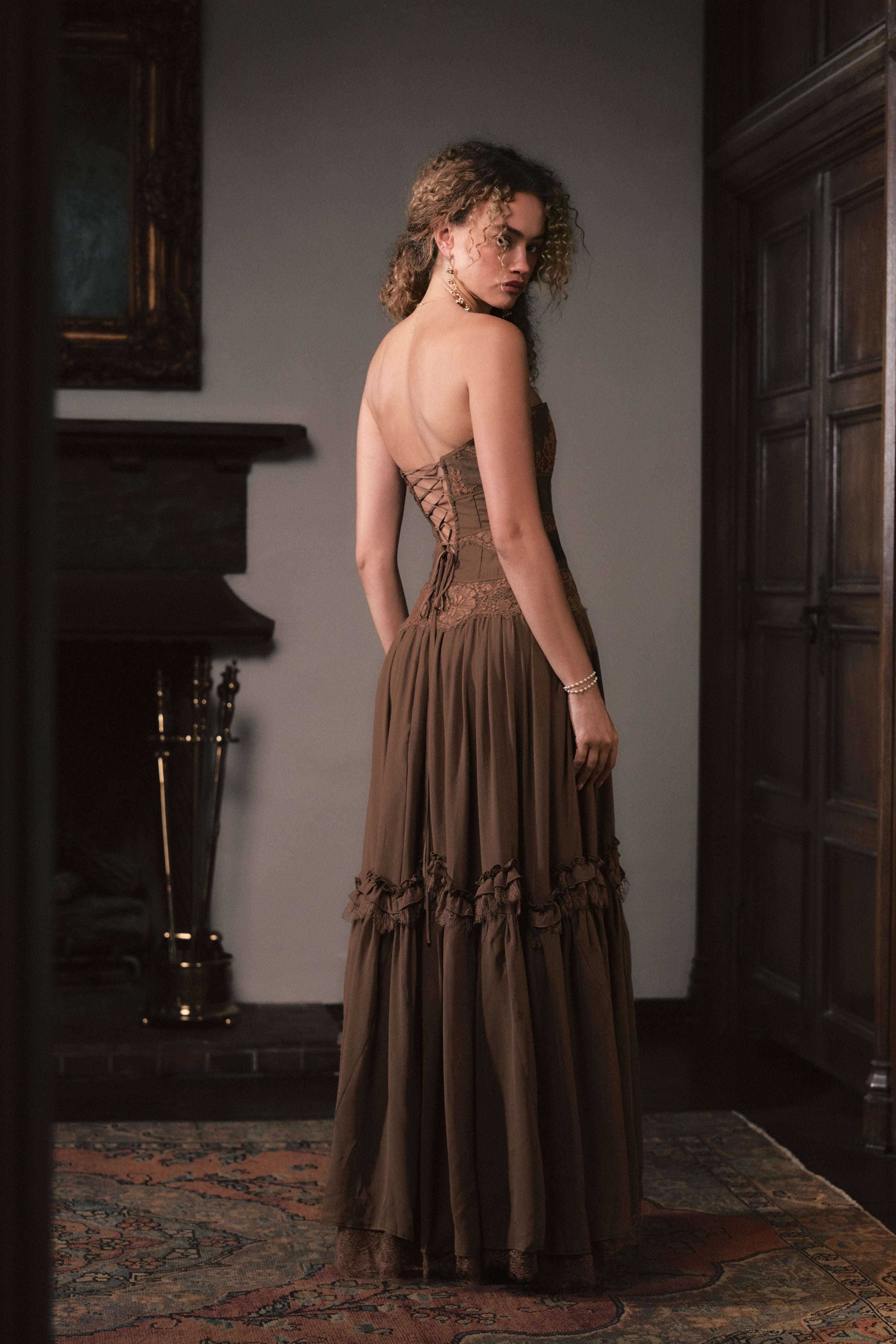 The Sloane Dress in Pinecone
