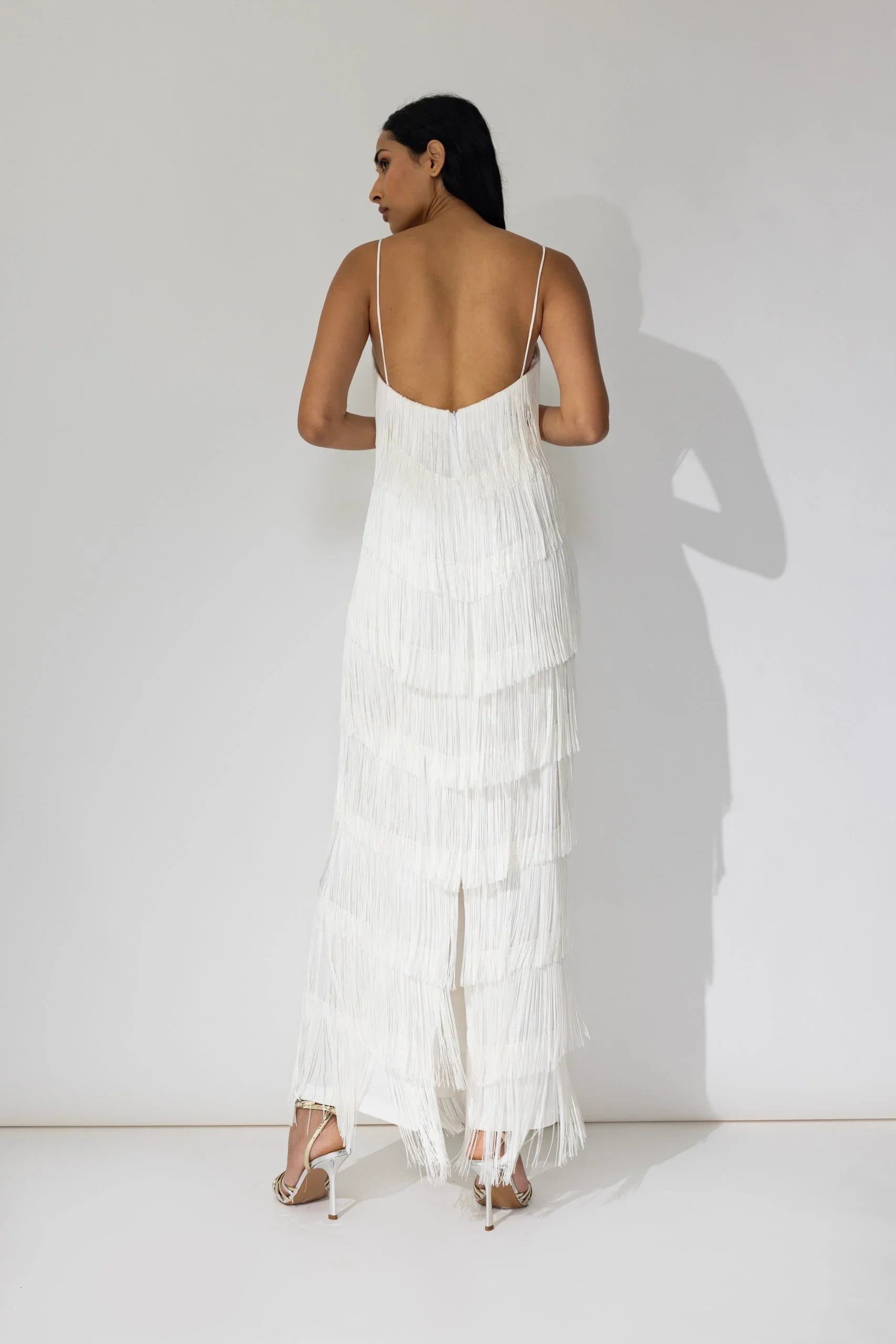 LONG WHITE women's dress