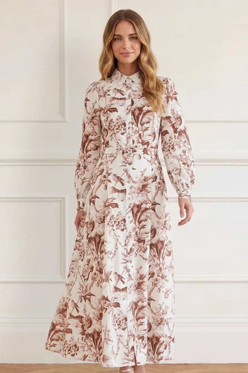 Marie Toile De Jouy Jacquard Shirt Dress