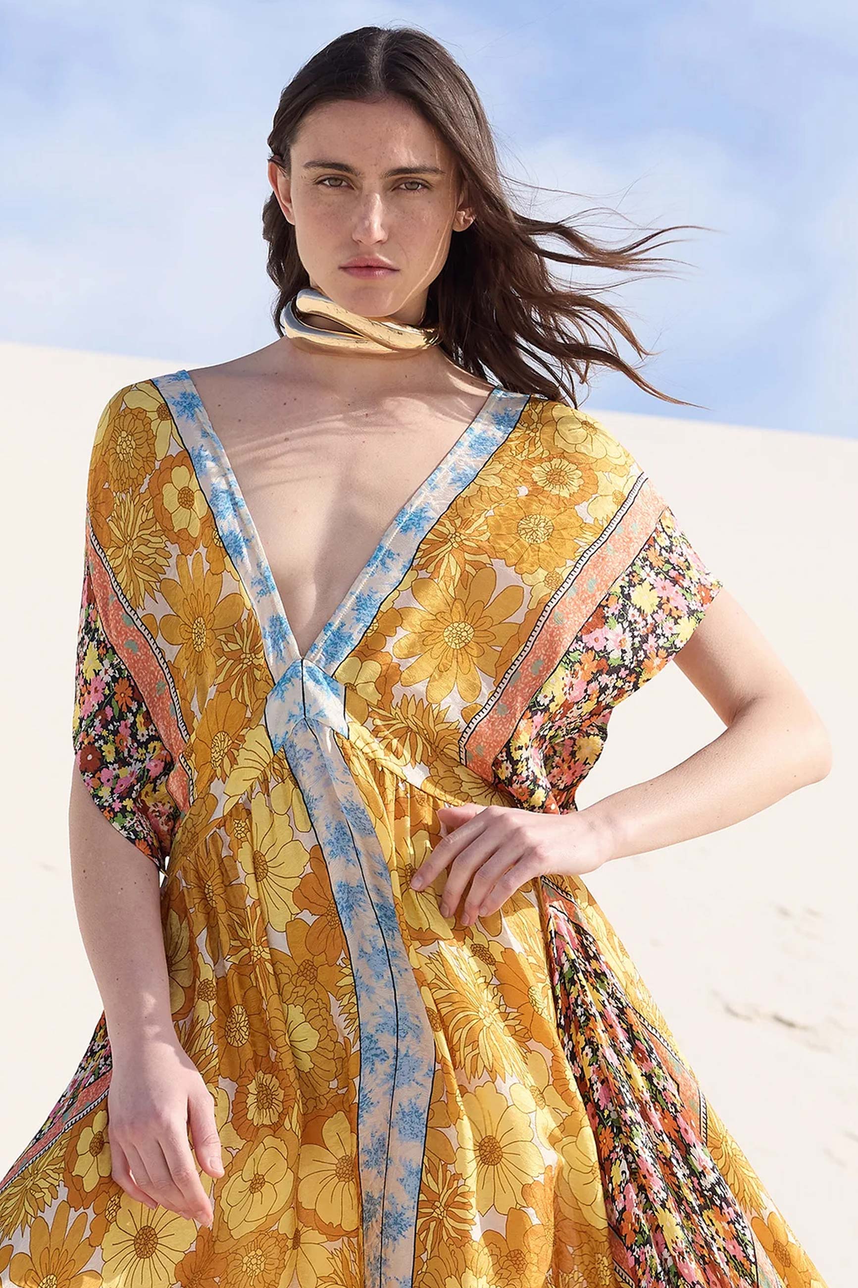 Abito Lungo Carly 70’s Gipsy Flower