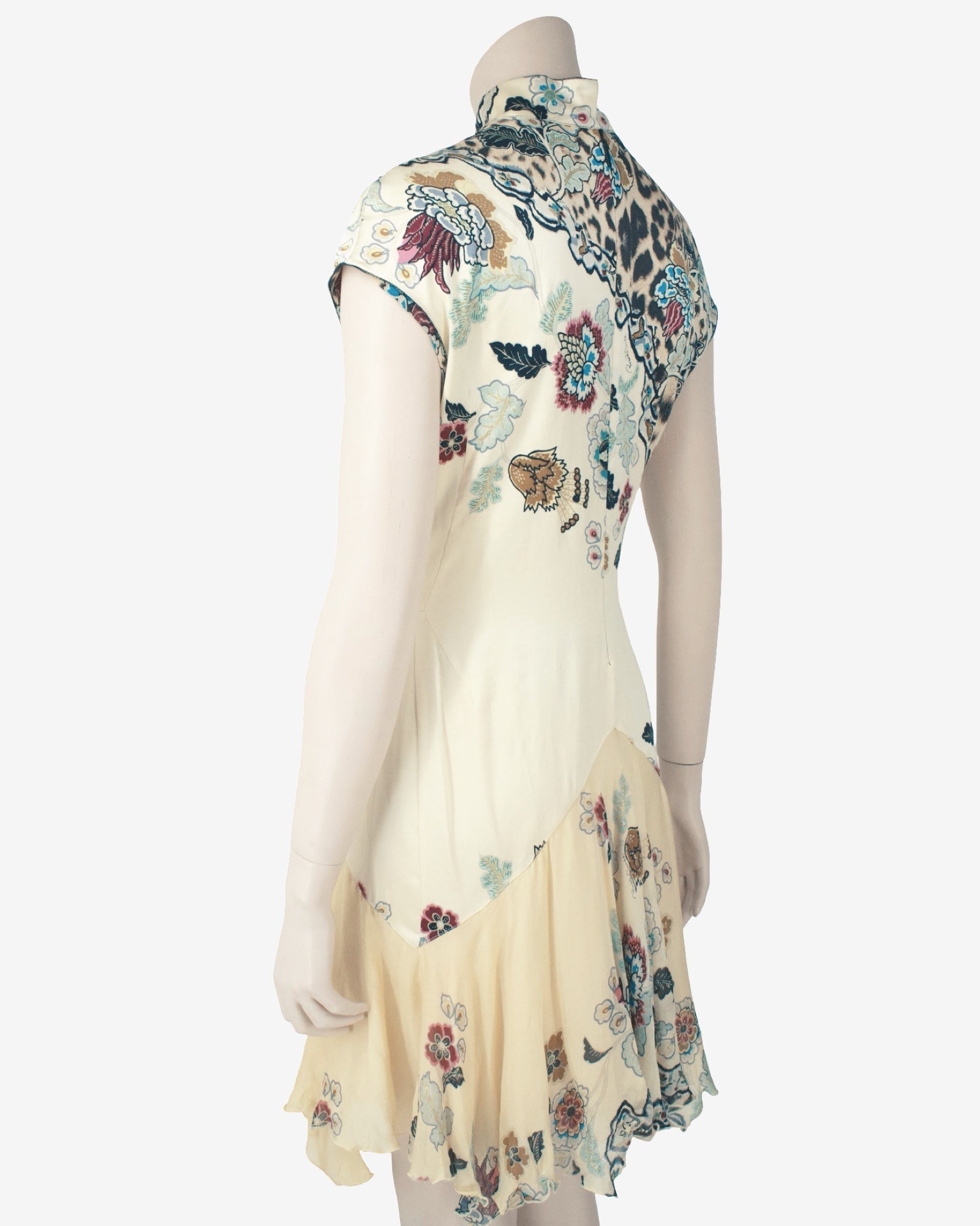 Roberto Cavalli - S/S 2003 Iconic Chinoiserie Silk Nacre Dress