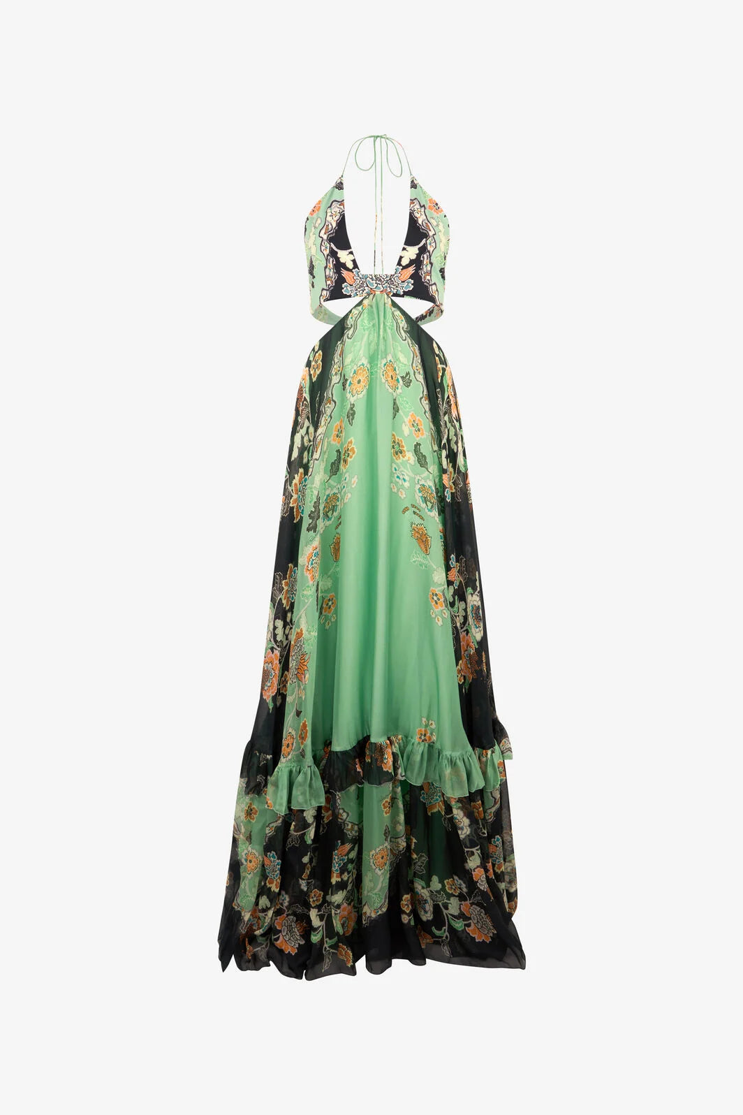 Seidenkleid Mit Kimono-Druck