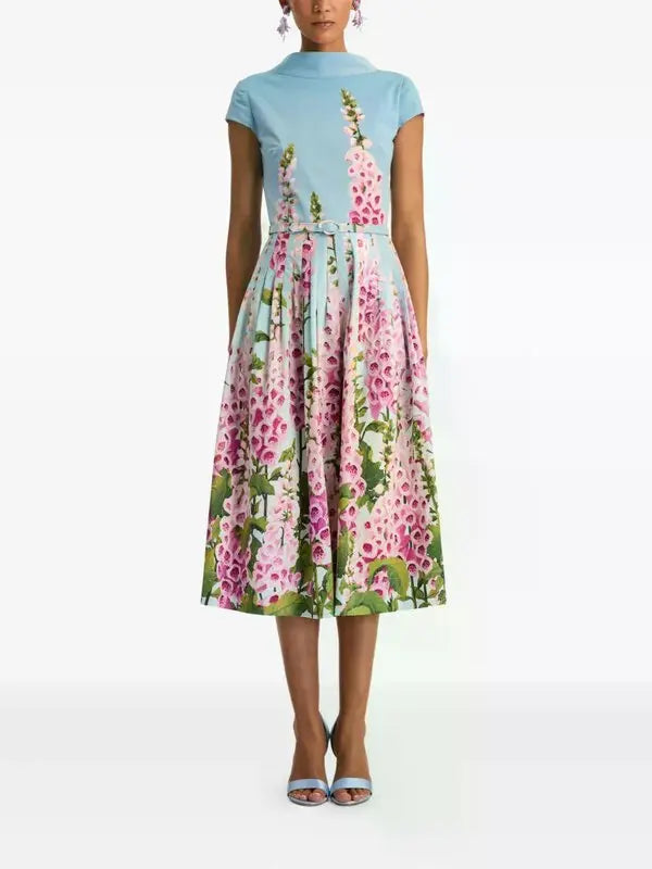 Floral-pattern Midi Dress