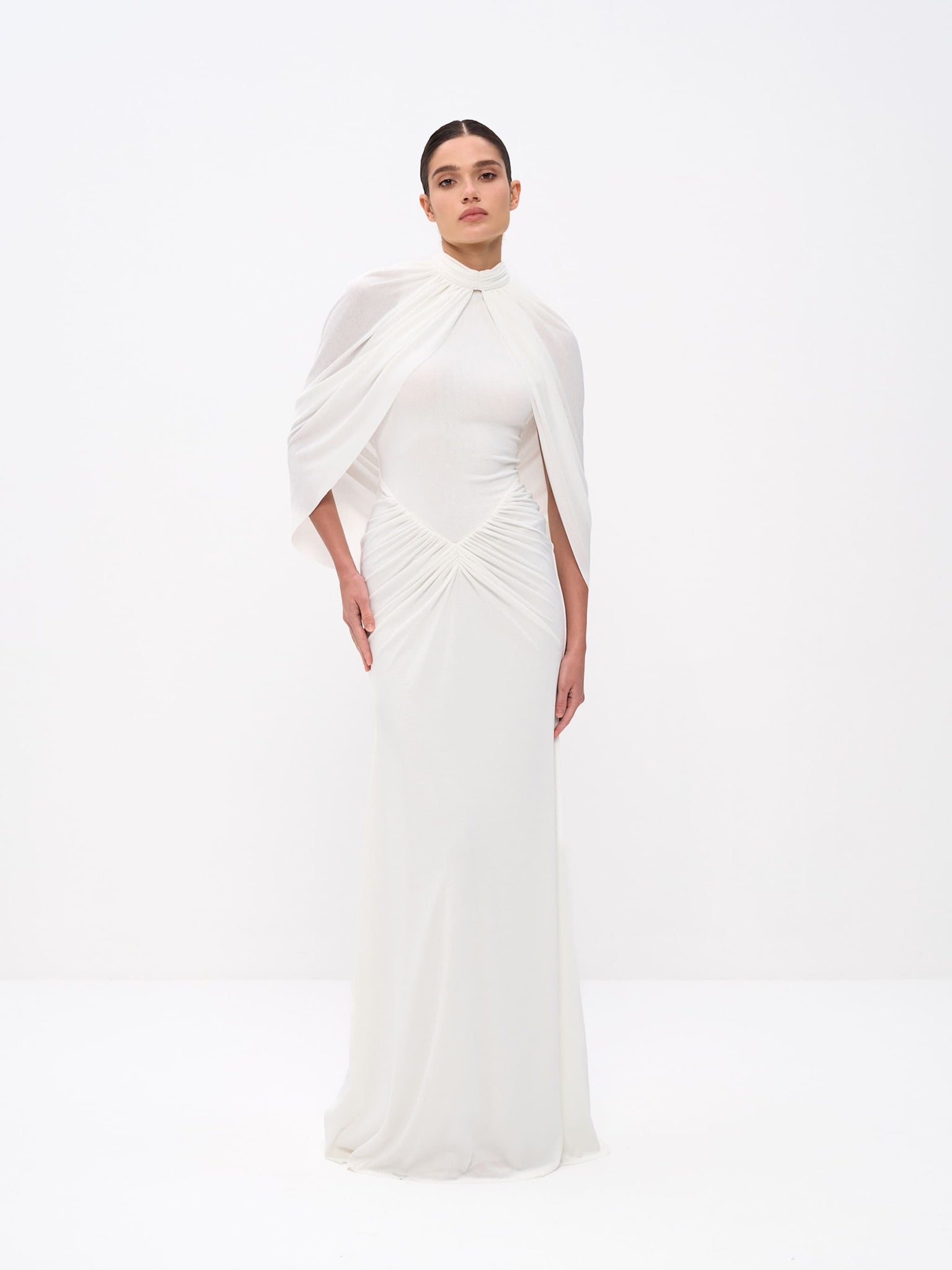 Talira Draped Dress in Cotton Jersey