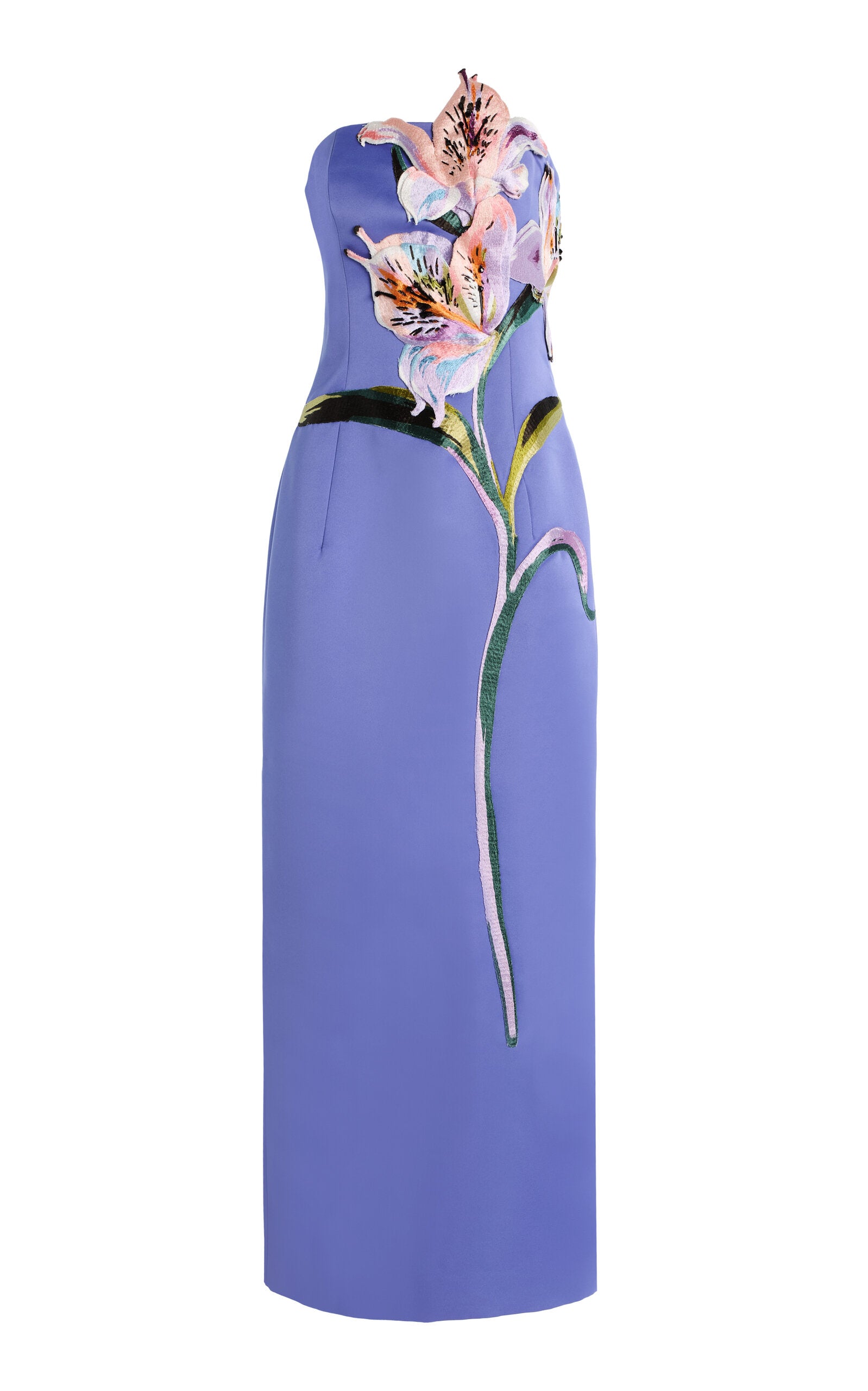 Exclusive Rayna Floral-Appliquéd Crepe Maxi Dress