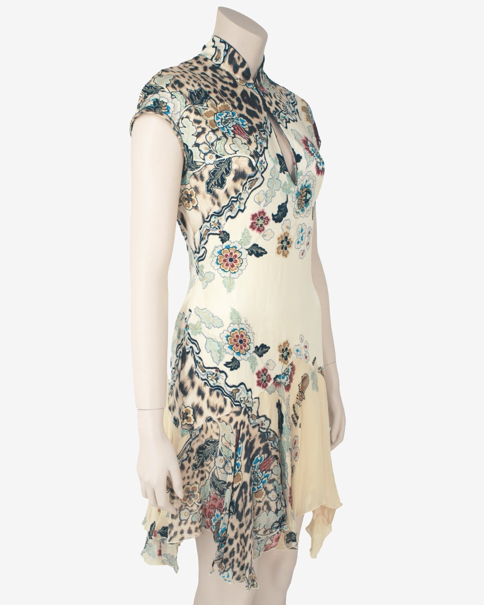 Roberto Cavalli - S/S 2003 Iconic Chinoiserie Silk Nacre Dress