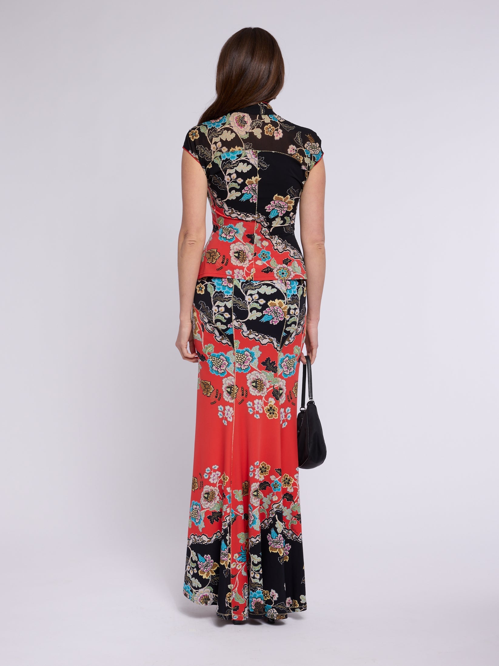 Roberto Cavalli SS 2003 Chinoiserie Cheongsam Set - Red / 4