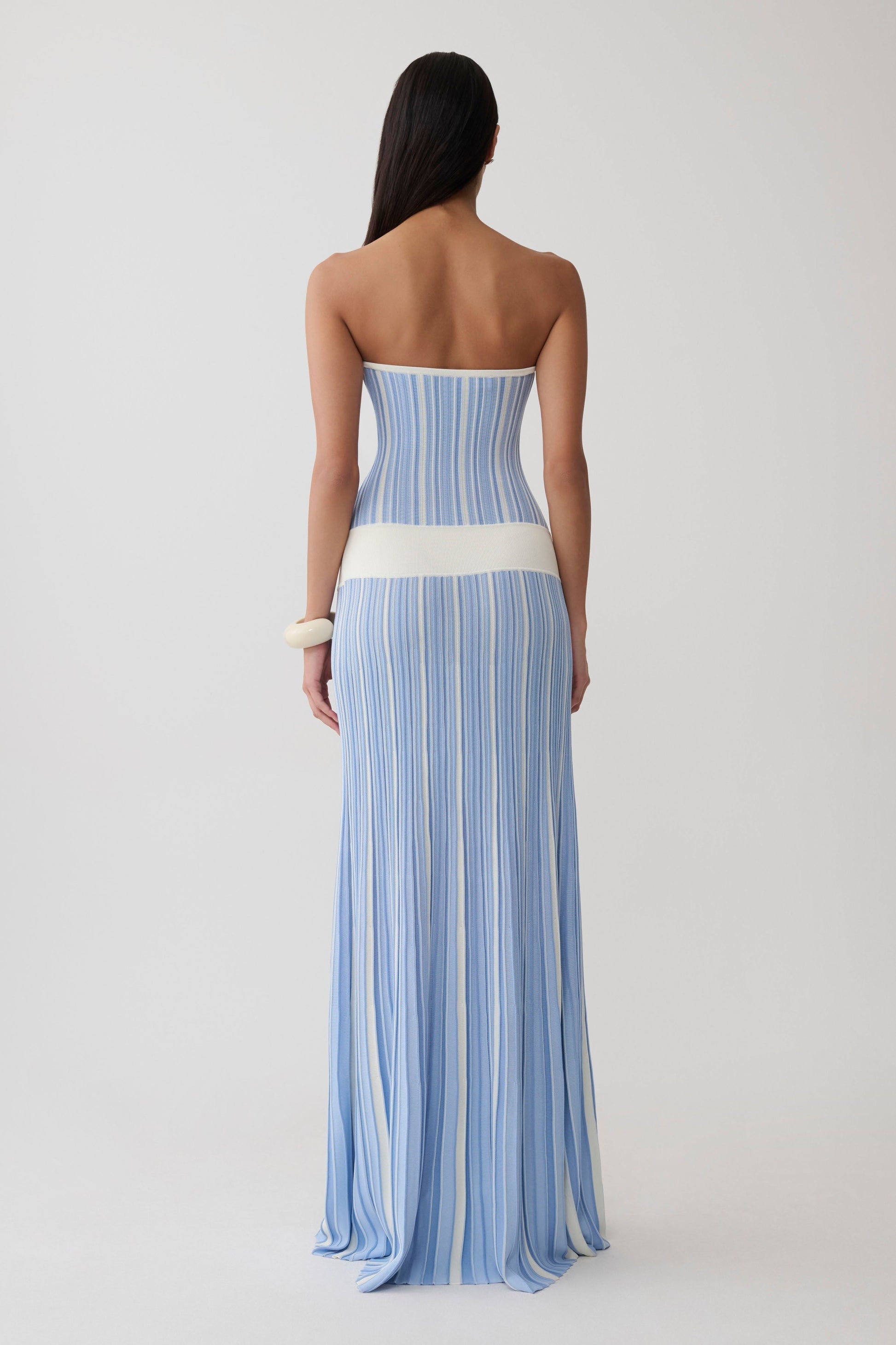 Stripe Maxi Knit Dress - Blue
