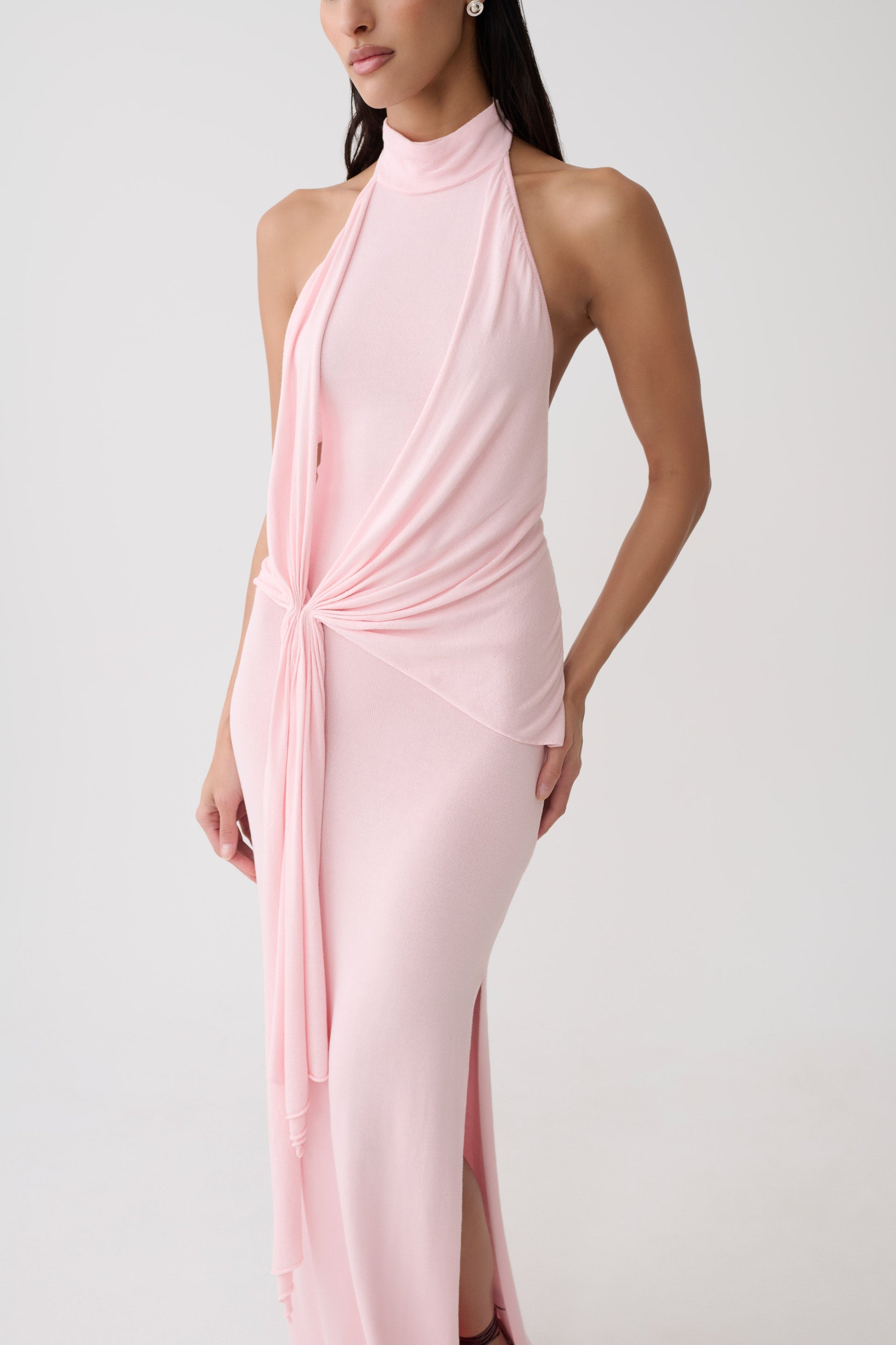 Halter Knit Maxi Dress