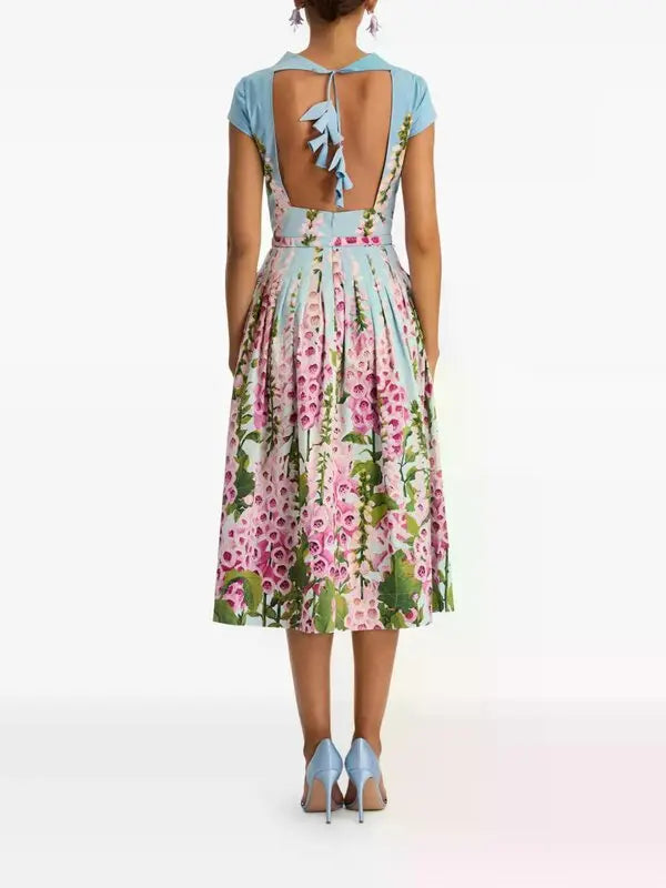 Floral-pattern Midi Dress
