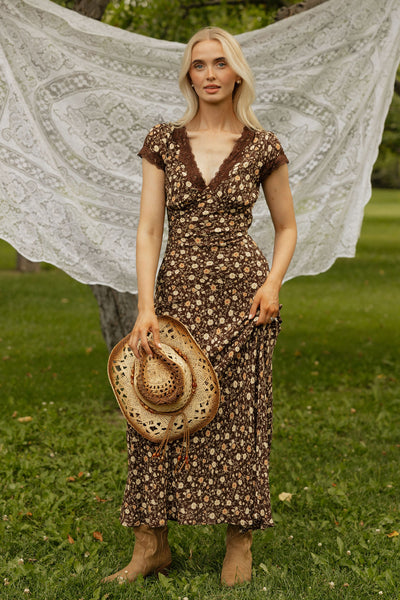 Bennett Dress-Brown Floral