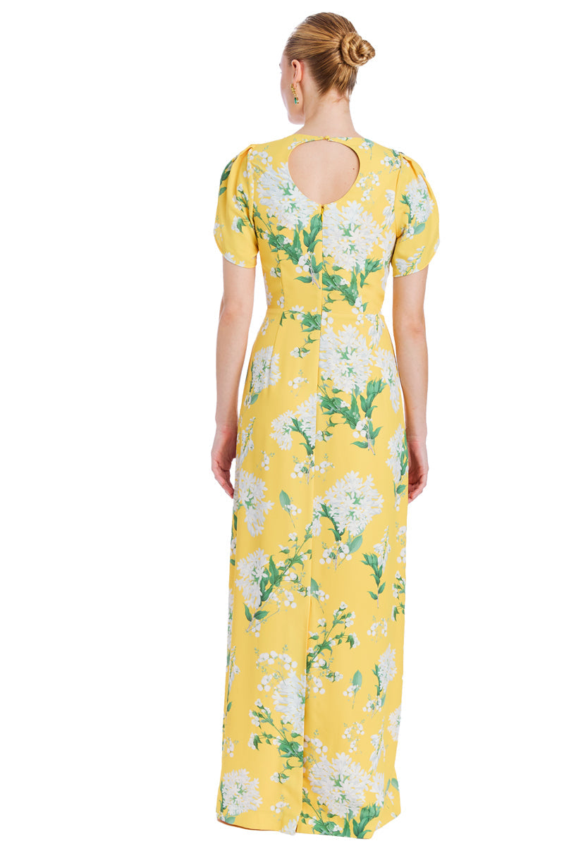 KATHERINE GOWN IN YELLOW GREEN