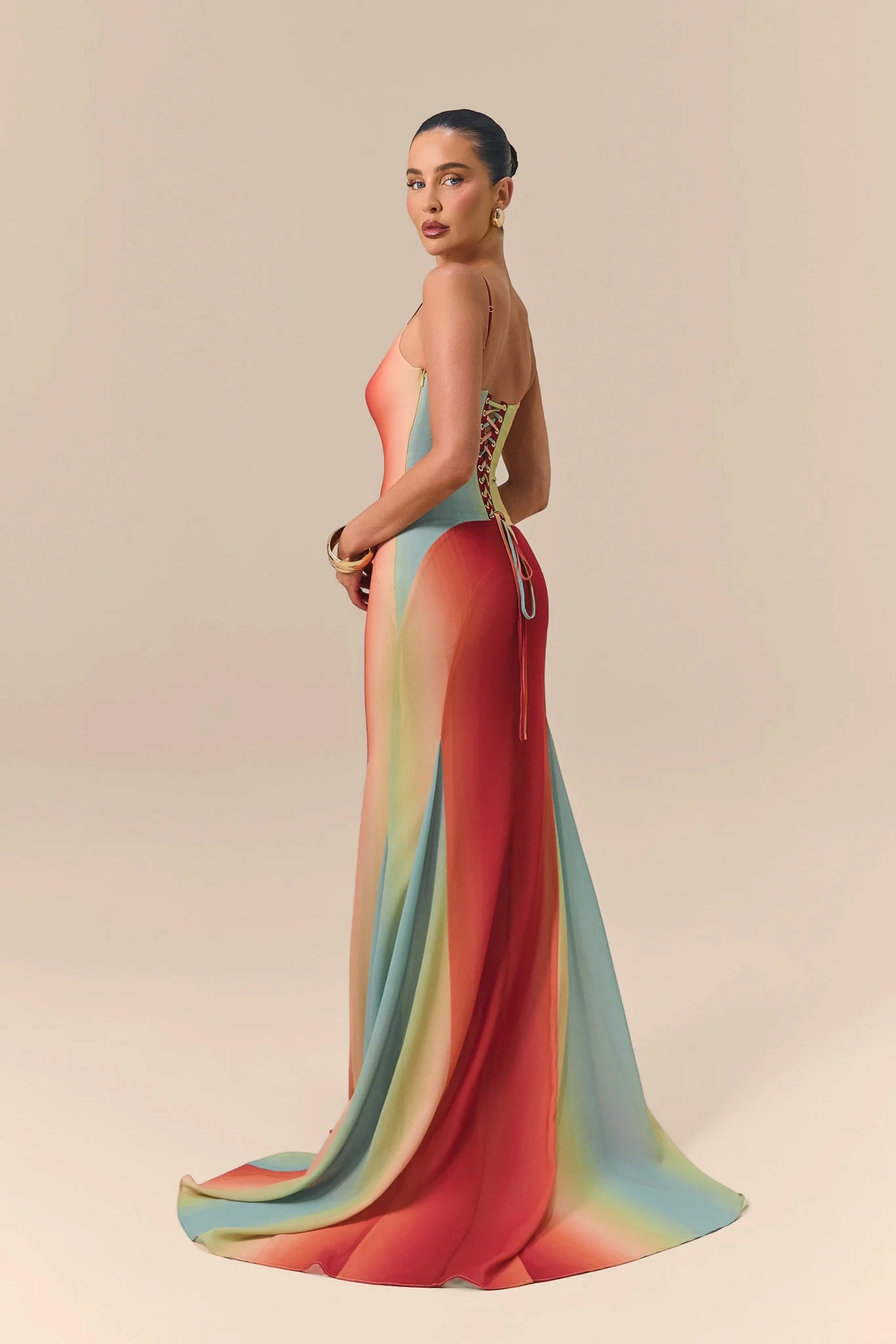 RAYNE PANELLED MAXI DRESS