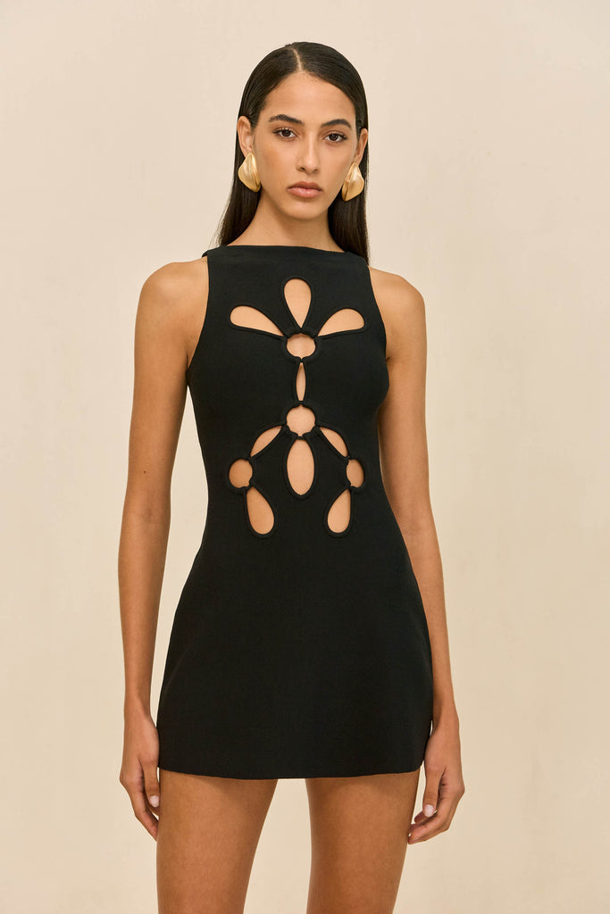 FRANCO KNIT DRESS - BLACK