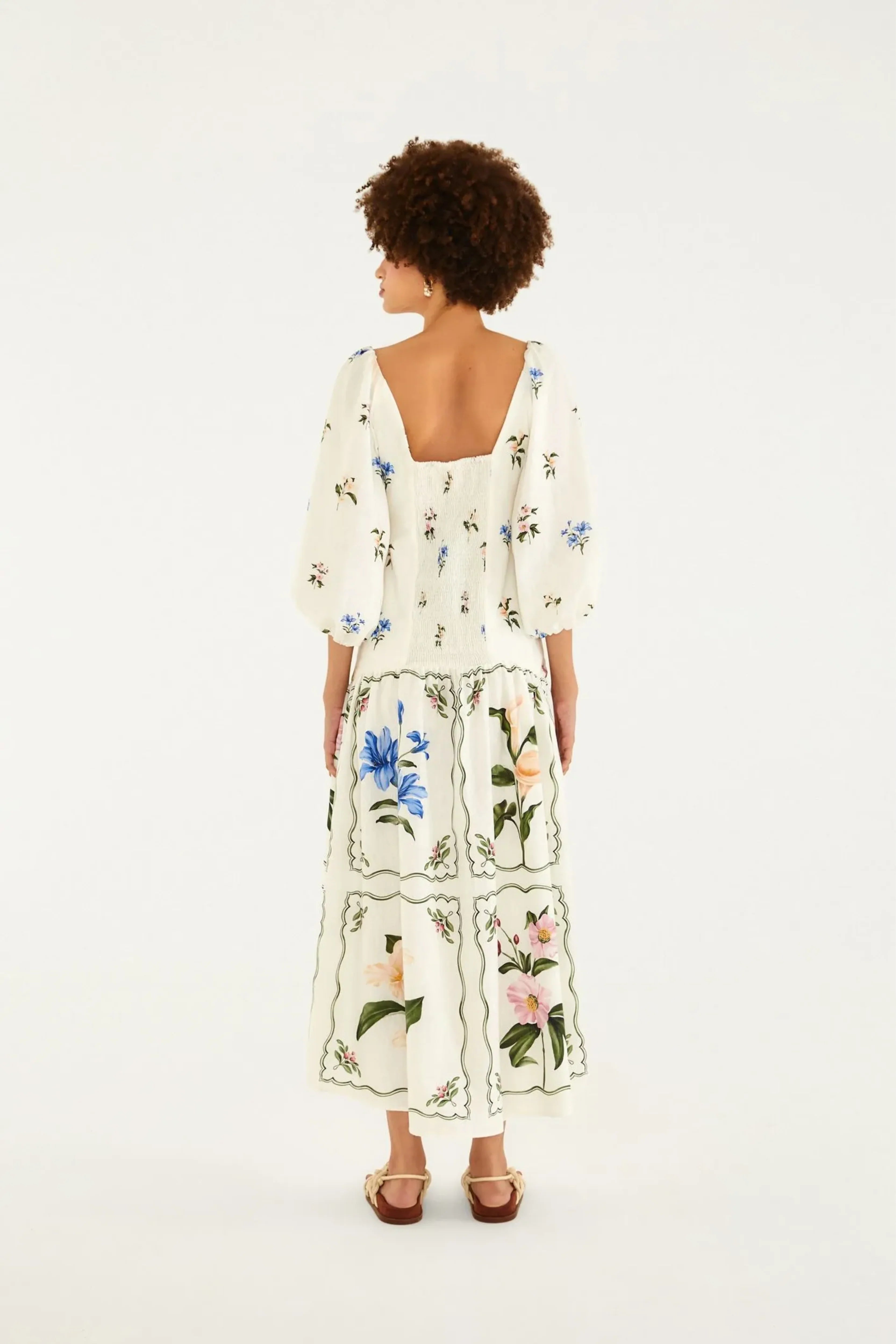 Vestido Manga Estampado Aquaflora