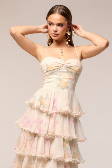 Anabelle Floral Chiffon Formal Dress