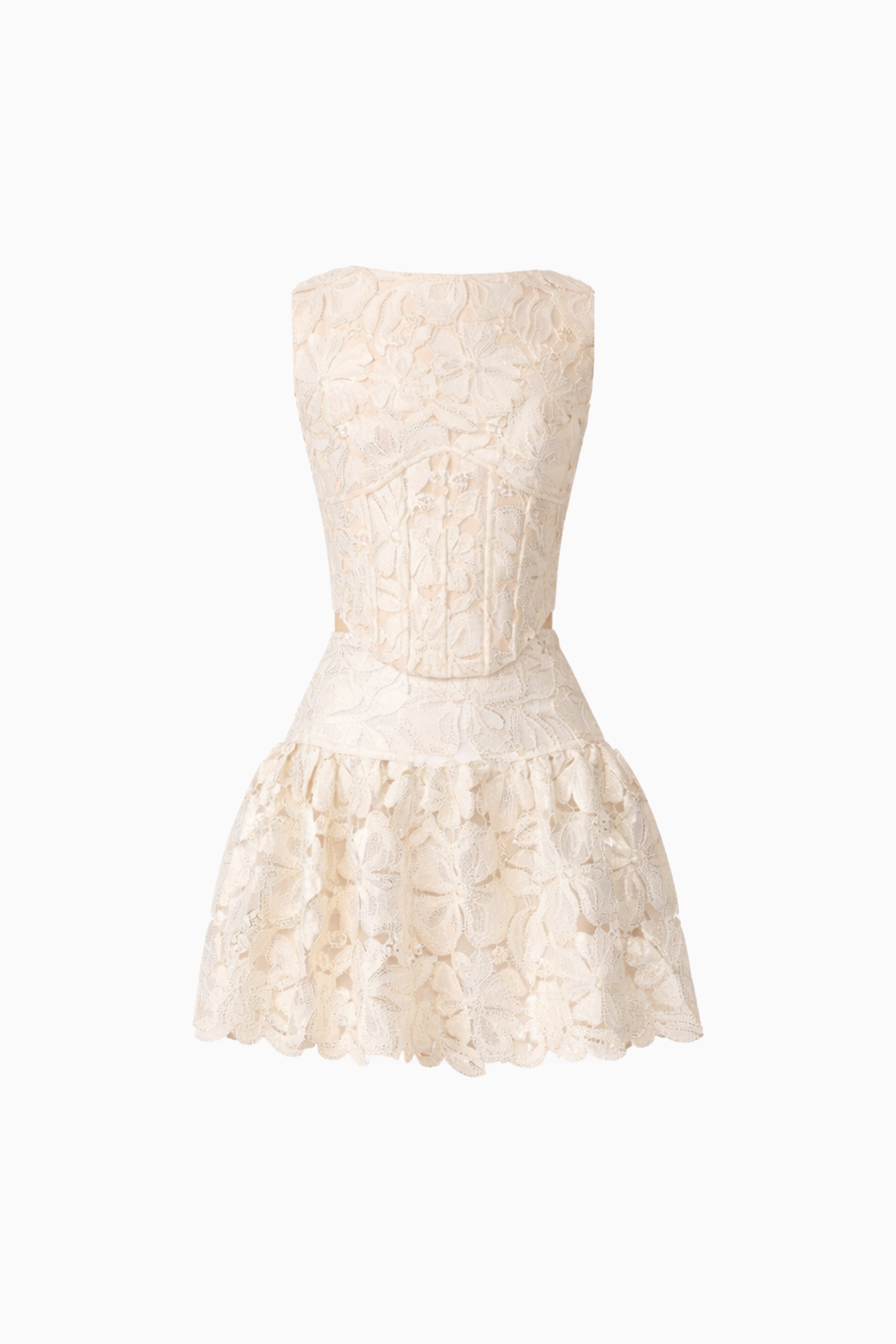 Nicoletta Top & Skirt Set in Gold