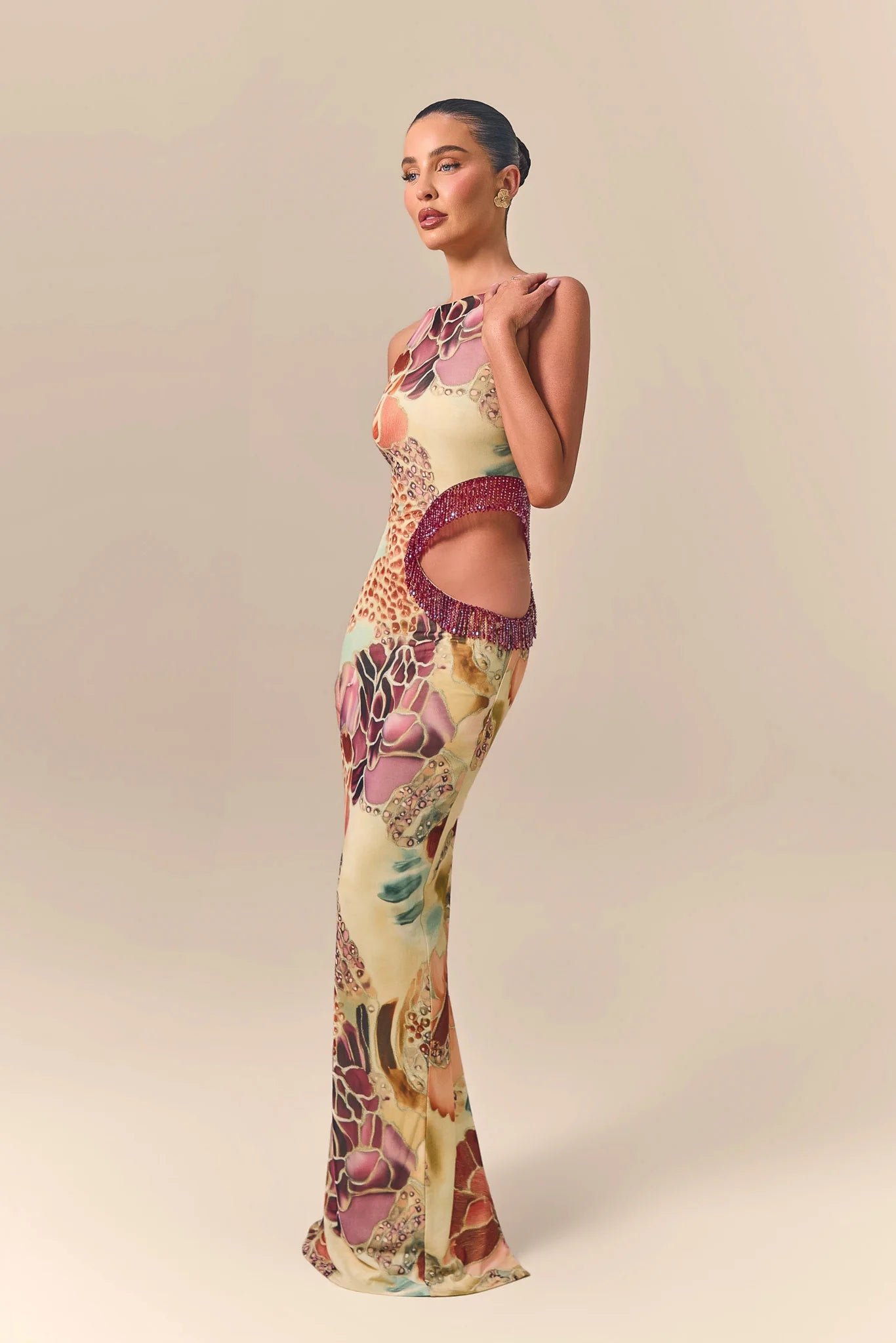 AZURA SCULPT CUT OUT MAXI DRESS | PETAL VEIL