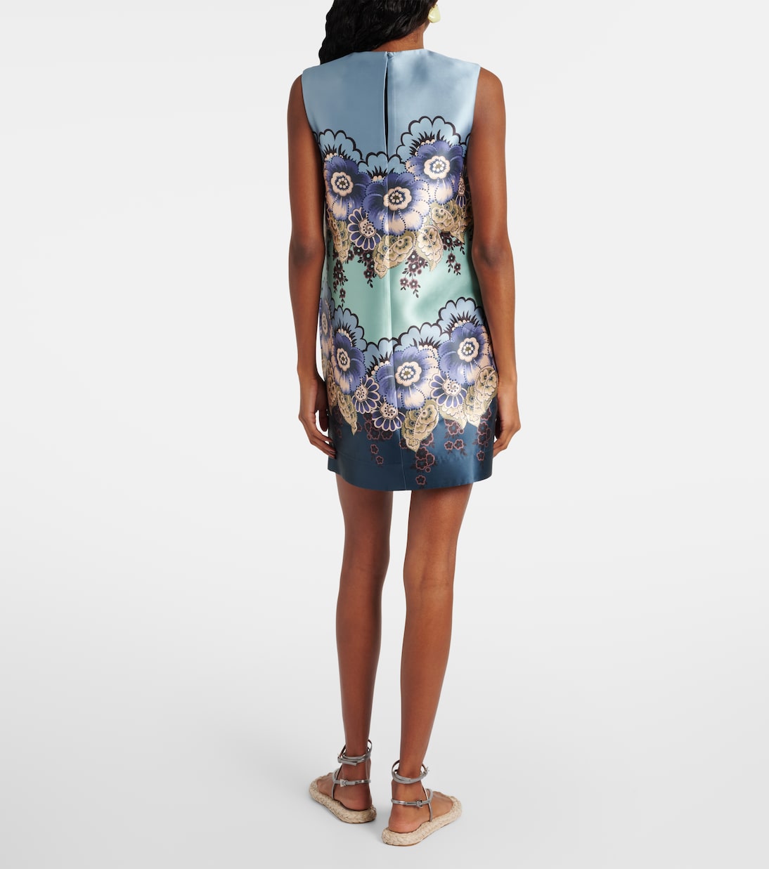 Floral satin minidress