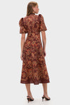 Burgundy Seraphine Midi Dress