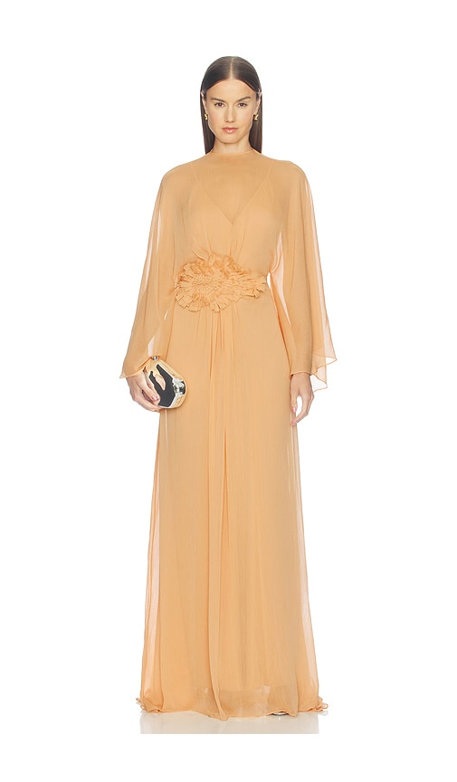Ondessa 3D Floral Waist Evening Dress