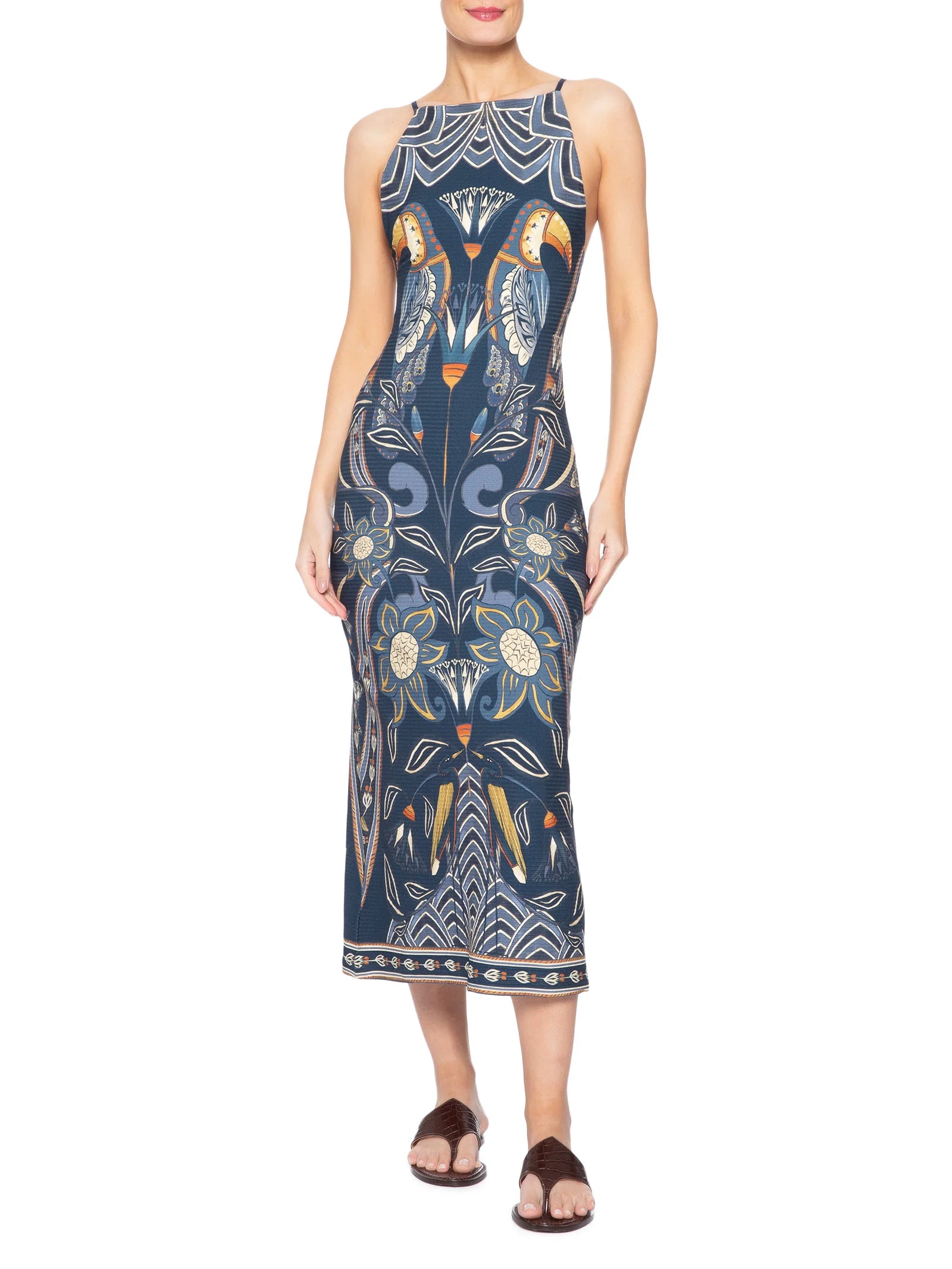 Blue Riviera Scarf-Strap Dress