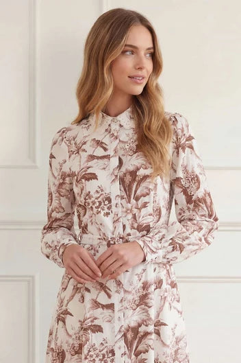 Marie Toile De Jouy Jacquard Shirt Dress