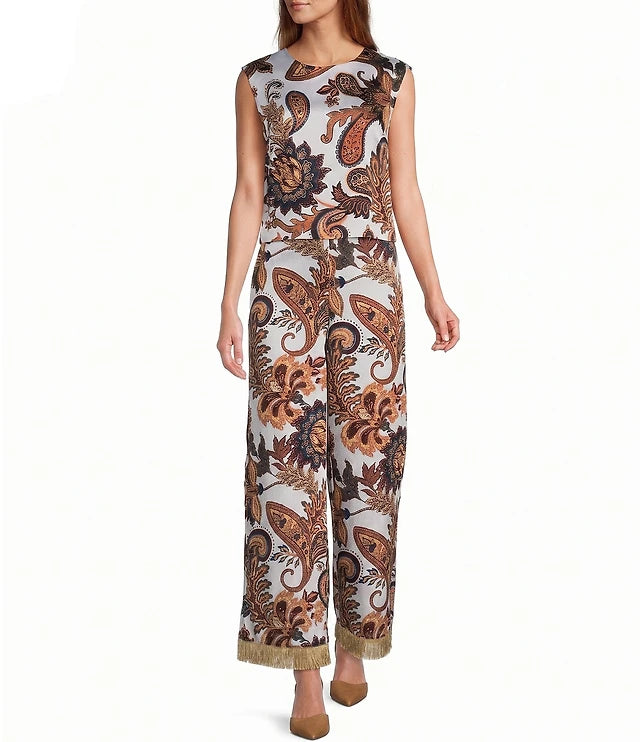 Antonio Melani Coordinating Liesel Paisley Satin Blouse