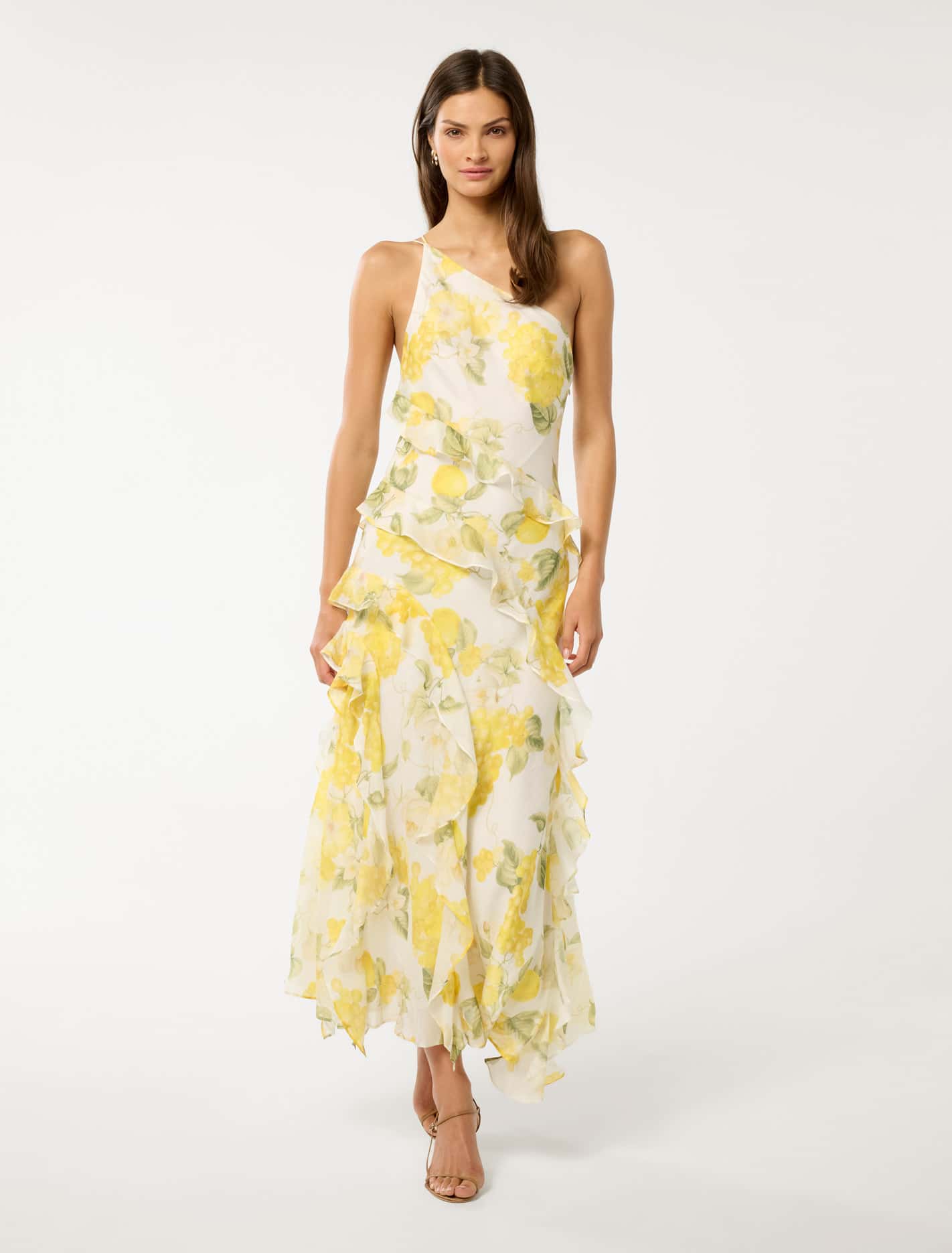 Belle One Shoulder Ruffle Dress