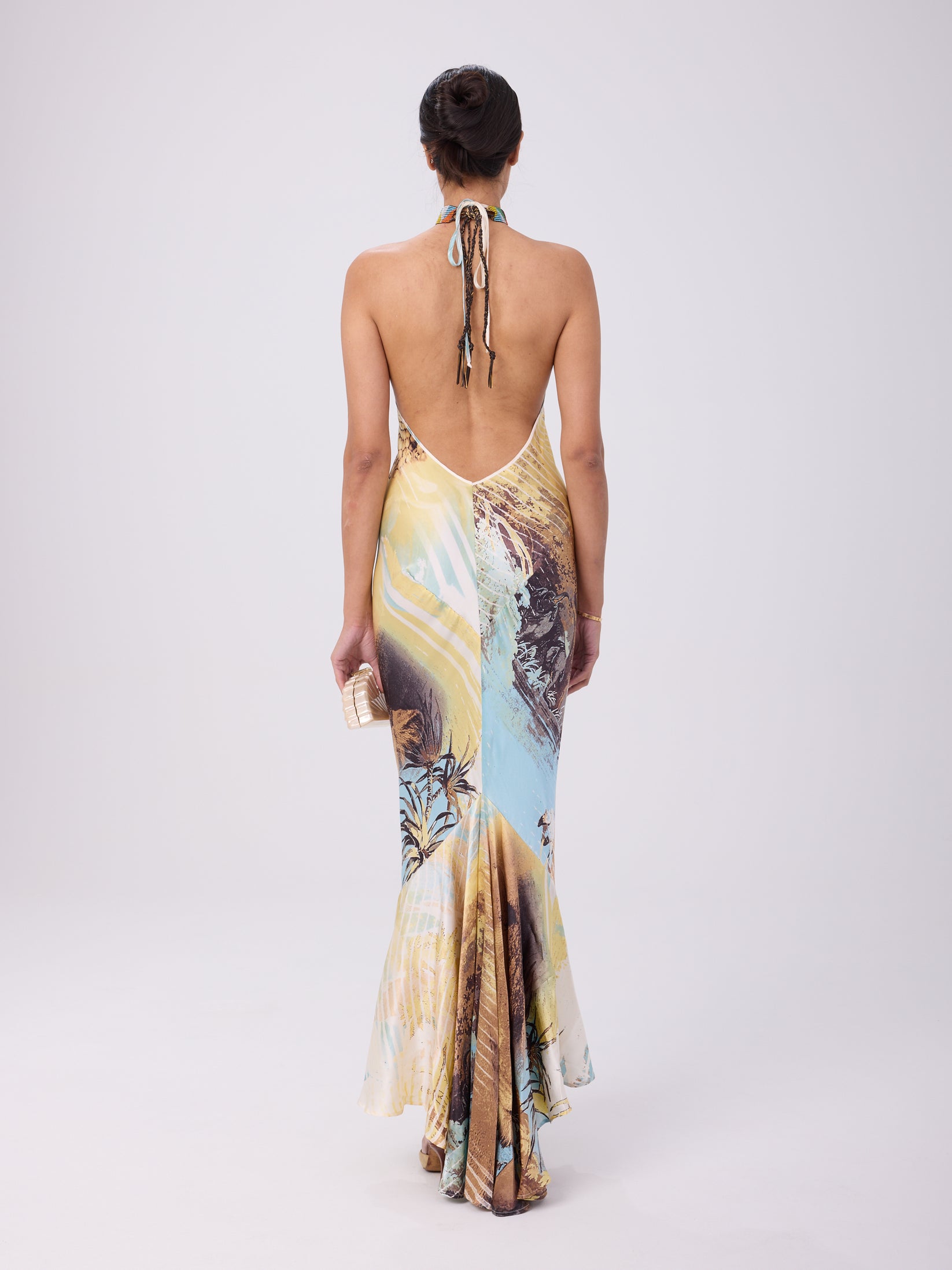 Roberto Cavalli SS 2002 Lion Beaded Dress - Animal Print